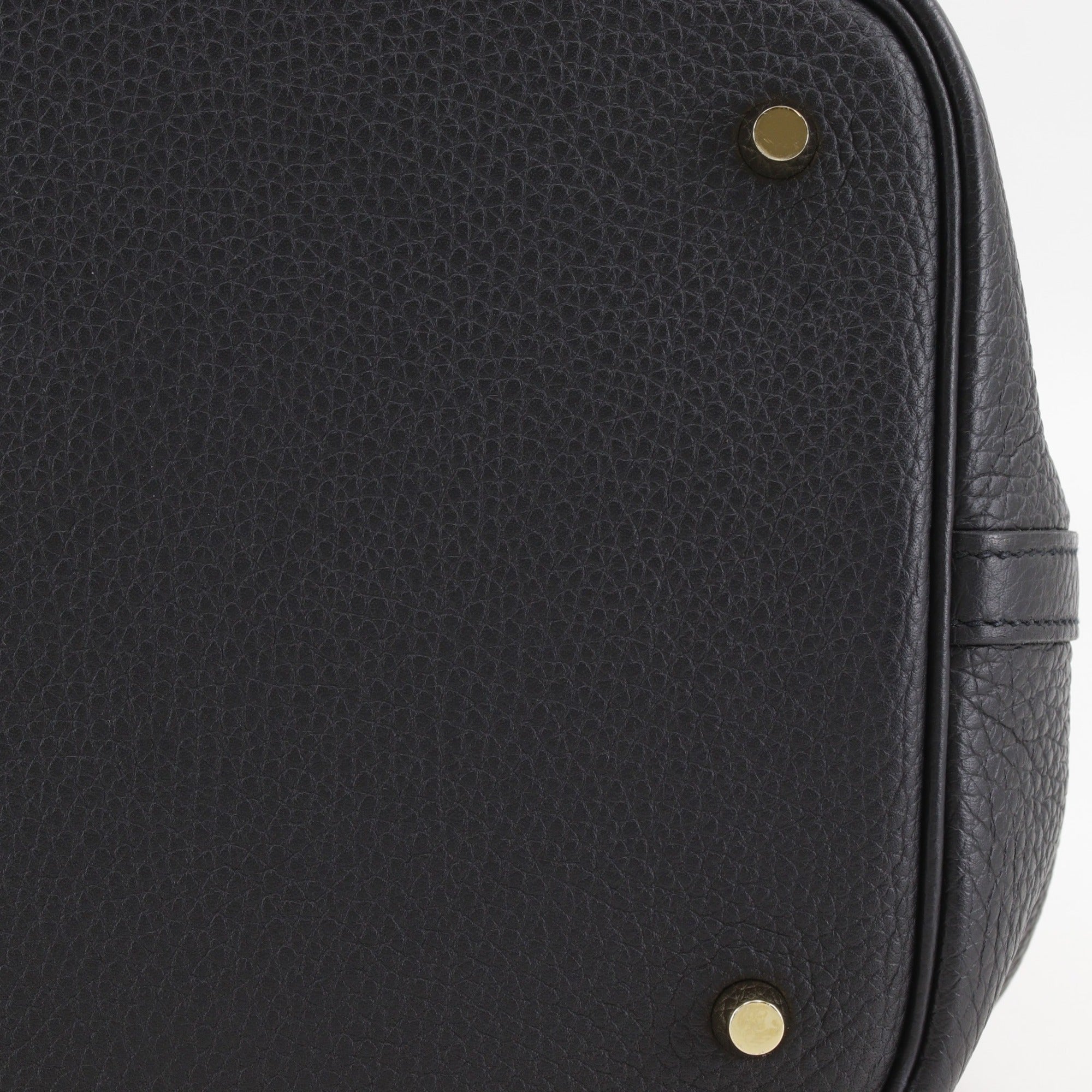 Hermes Picotin Black Taurillon Clemence Leather Handbag (Pre-Owned)