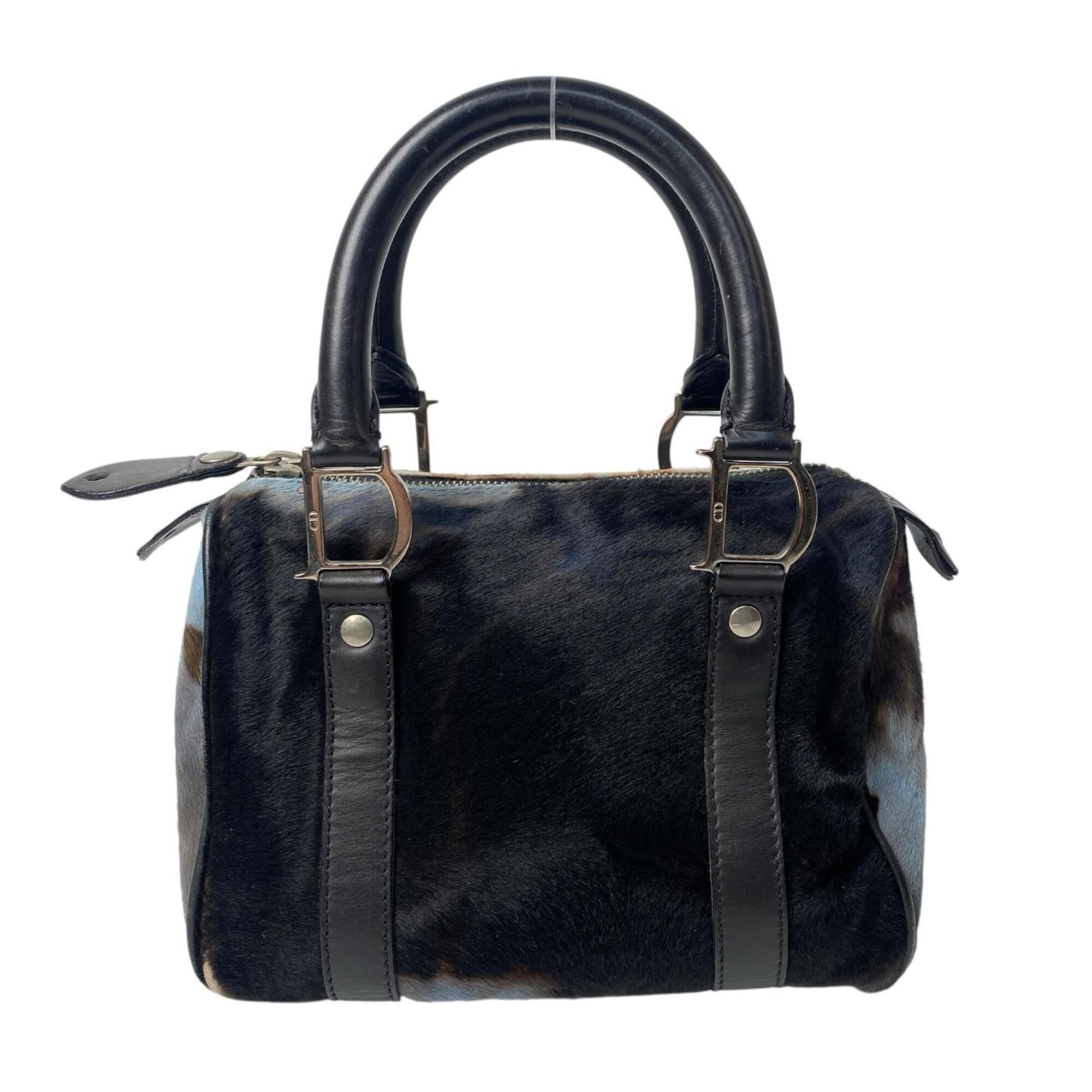 Christian Dior Multi-Color Leather Boston Bag Handbag (Pre-Owned)