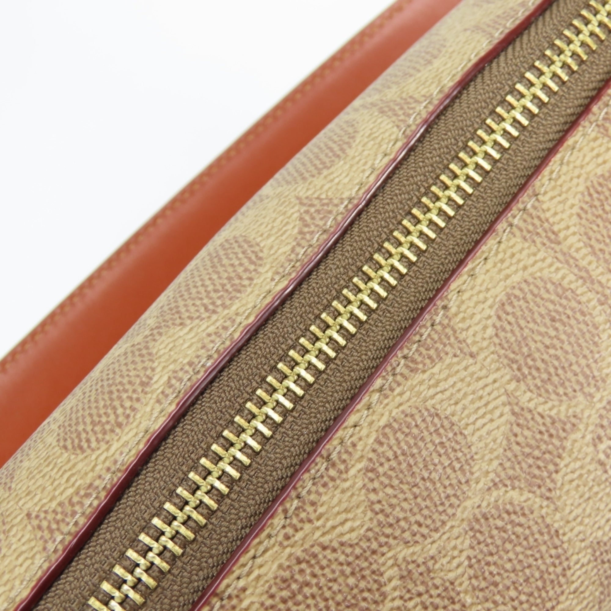Coach Signature Beige Brown Pvc Leather Shoulder Bag (Pre-Owned)