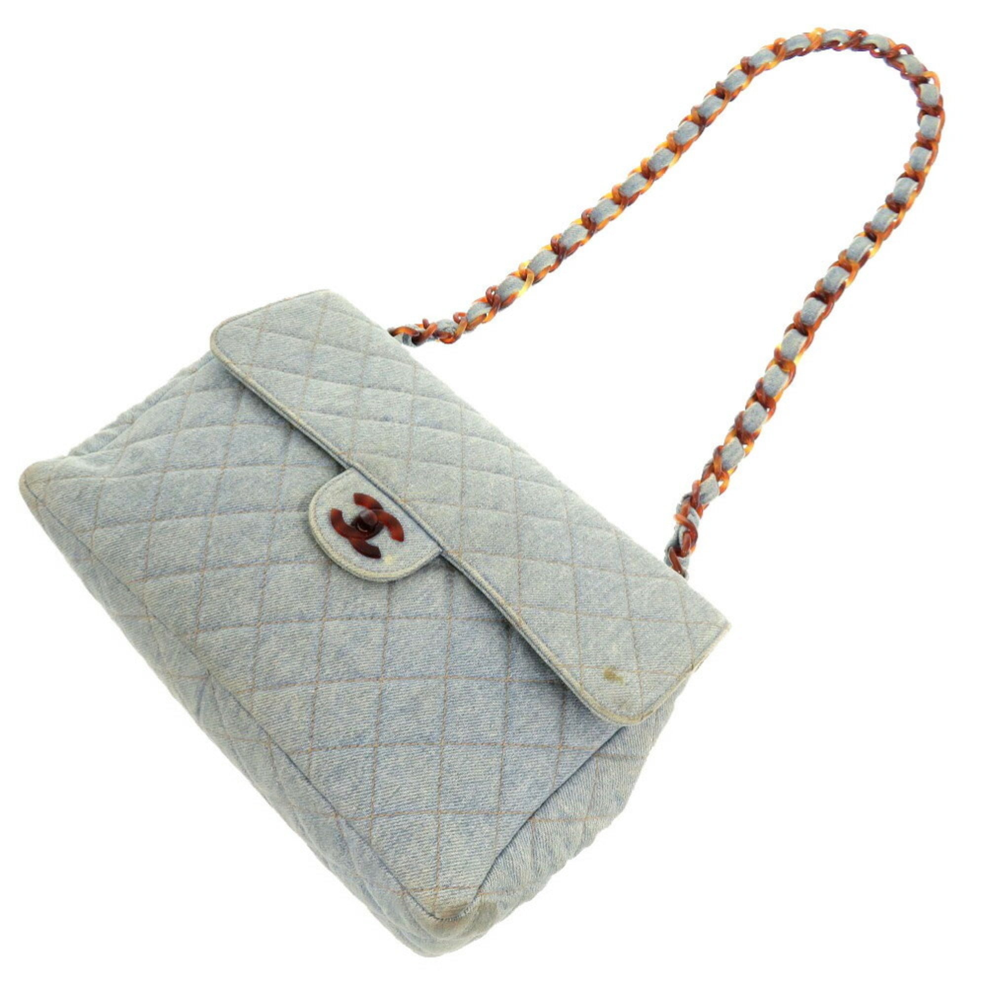 Chanel Blue Denim Plastic Shoulder Bag (Pre-Owned)