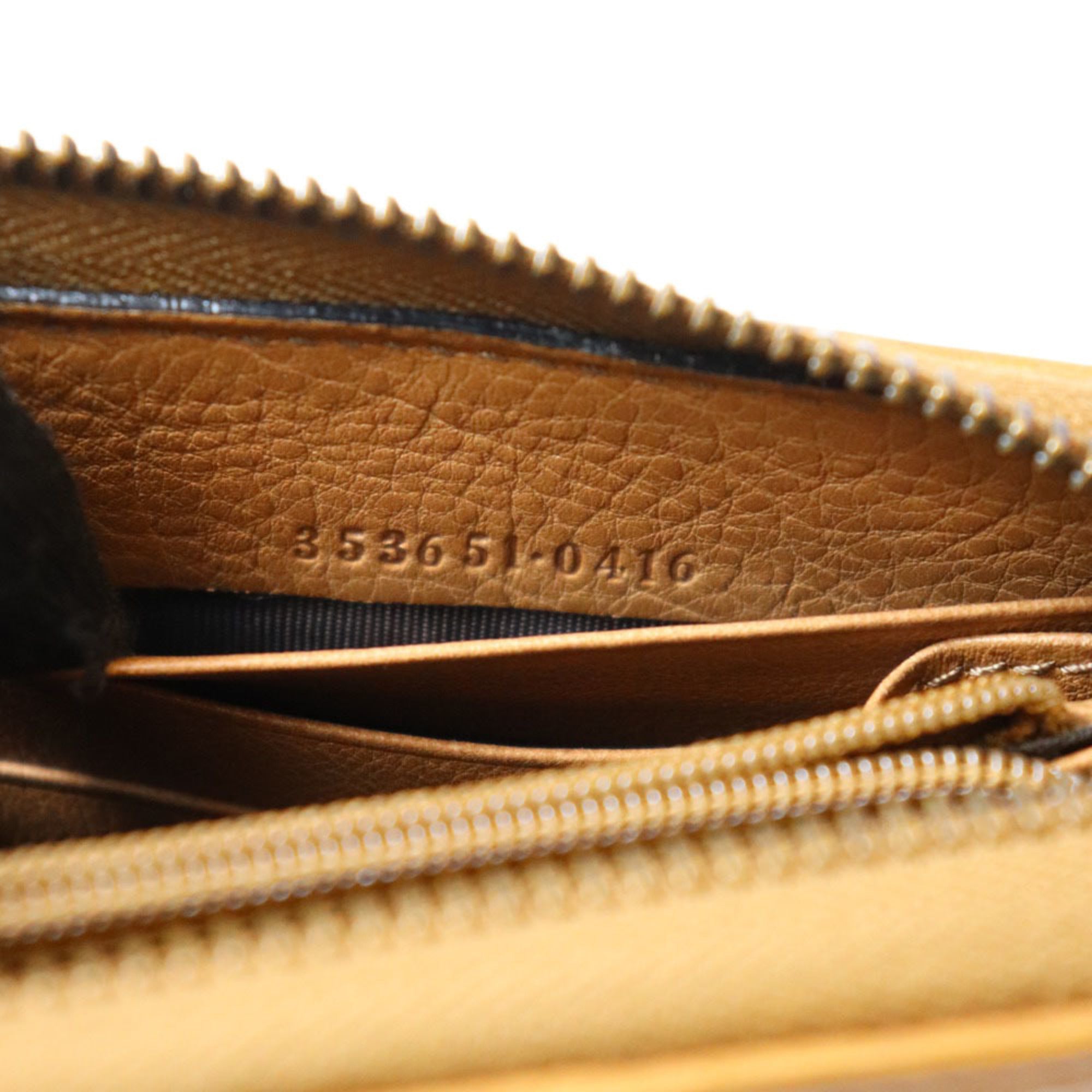 Gucci Brown Gg Canvas Long Wallet (Bi-Fold) (Pre-Owned)