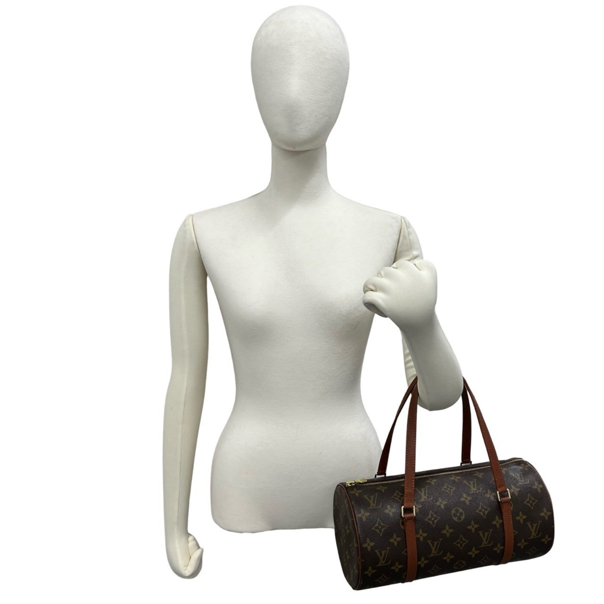 Louis Vuitton Brown Pvc Leather Boston Bag Handbag (Pre-Owned)