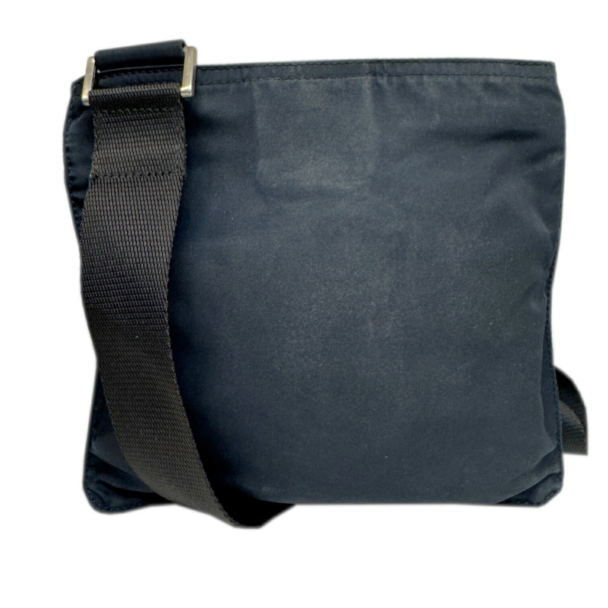Prada Navy Nylon Pochette Shoulder Bag (Pre-Owned)
