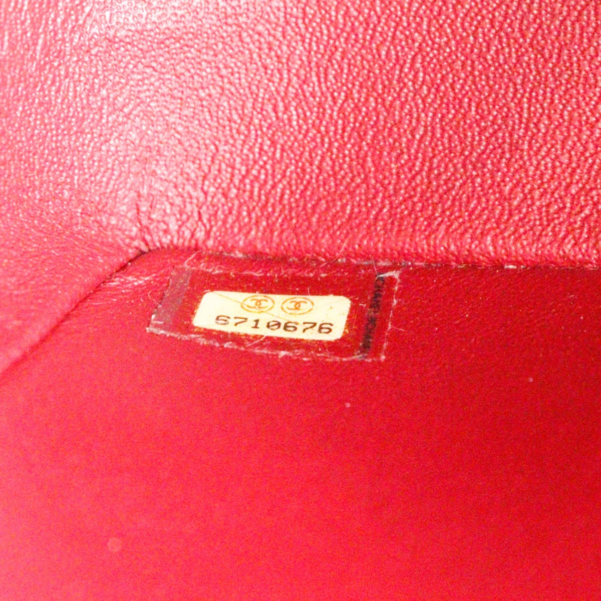 Chanel Matelasse Black Red Color Leather Shoulder Bag (Pre-Owned)