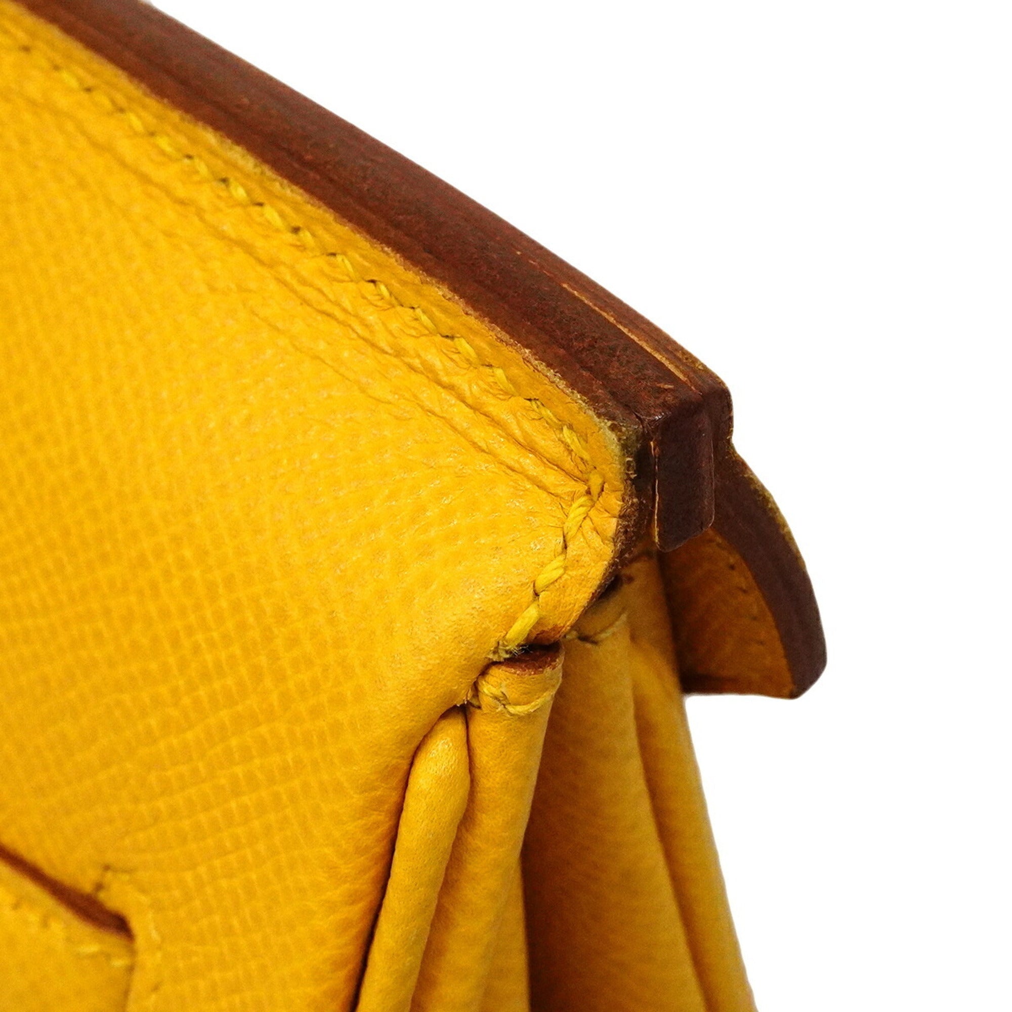 Hermes Jaune Courchevel Leather Handbag (Pre-Owned)