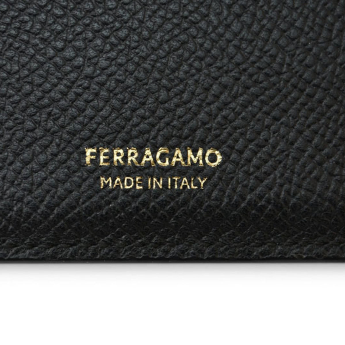 Salvatore Ferragamo Black Leather Wallet (Bi-Fold) (Pre-Owned)