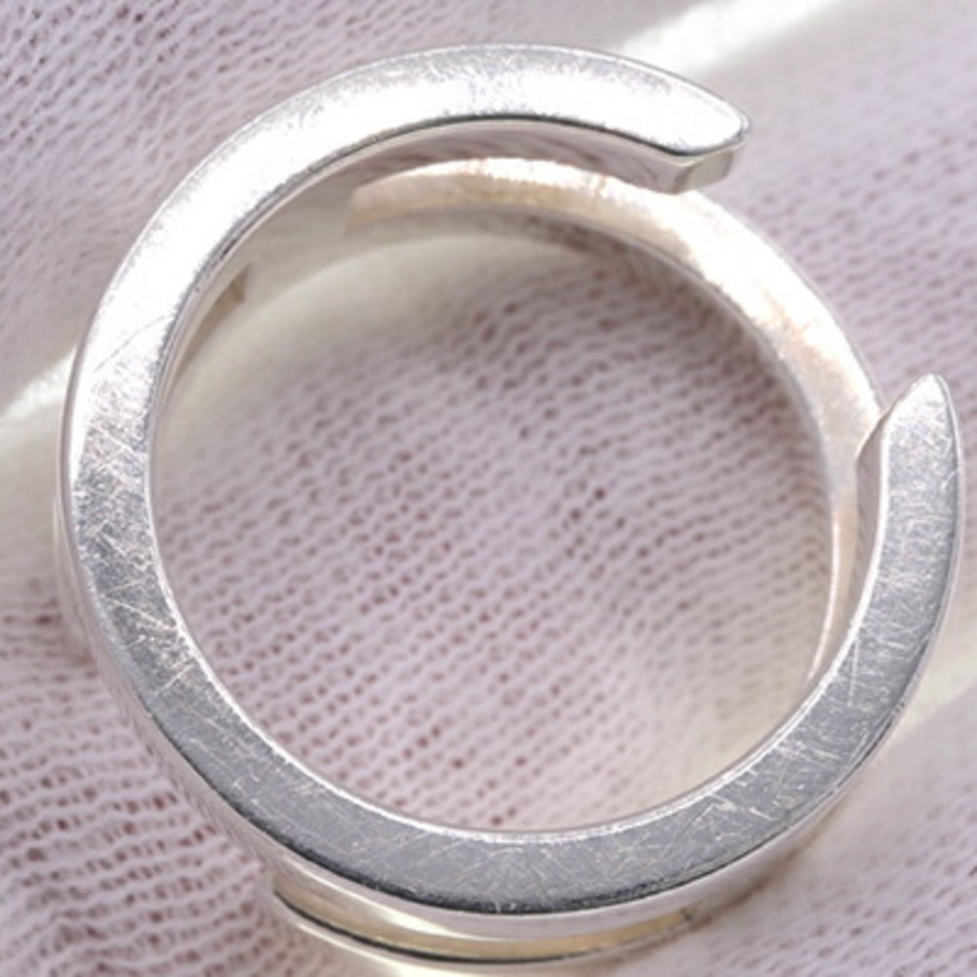 Hermes Sterling Silver 925 Band Ring (Pre-Owned)