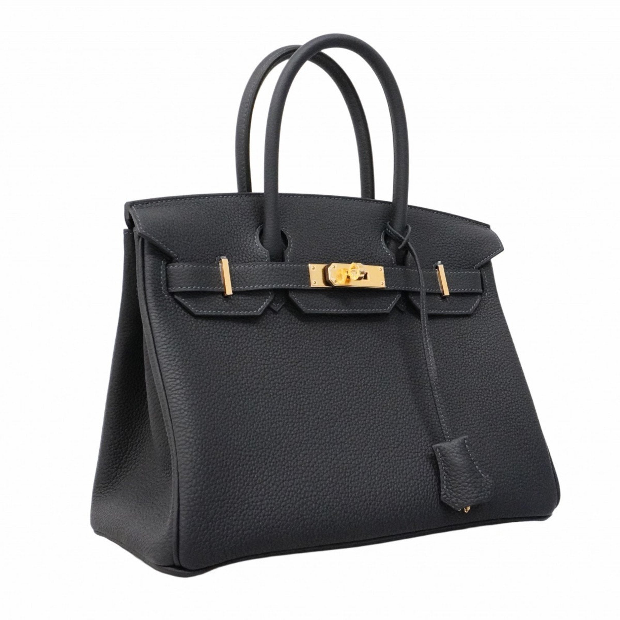 Hermes Blue Nuit Togo Leather Handbag (Pre-Owned)