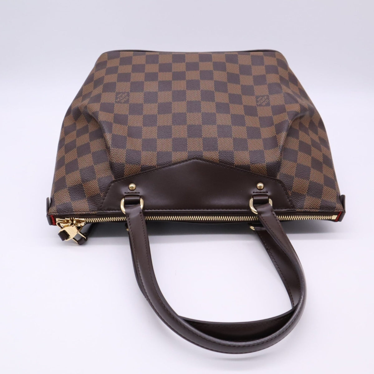 Louis Vuitton Damier Beige Brown Coated Canvas Leather Handbag (Pre-Owned)