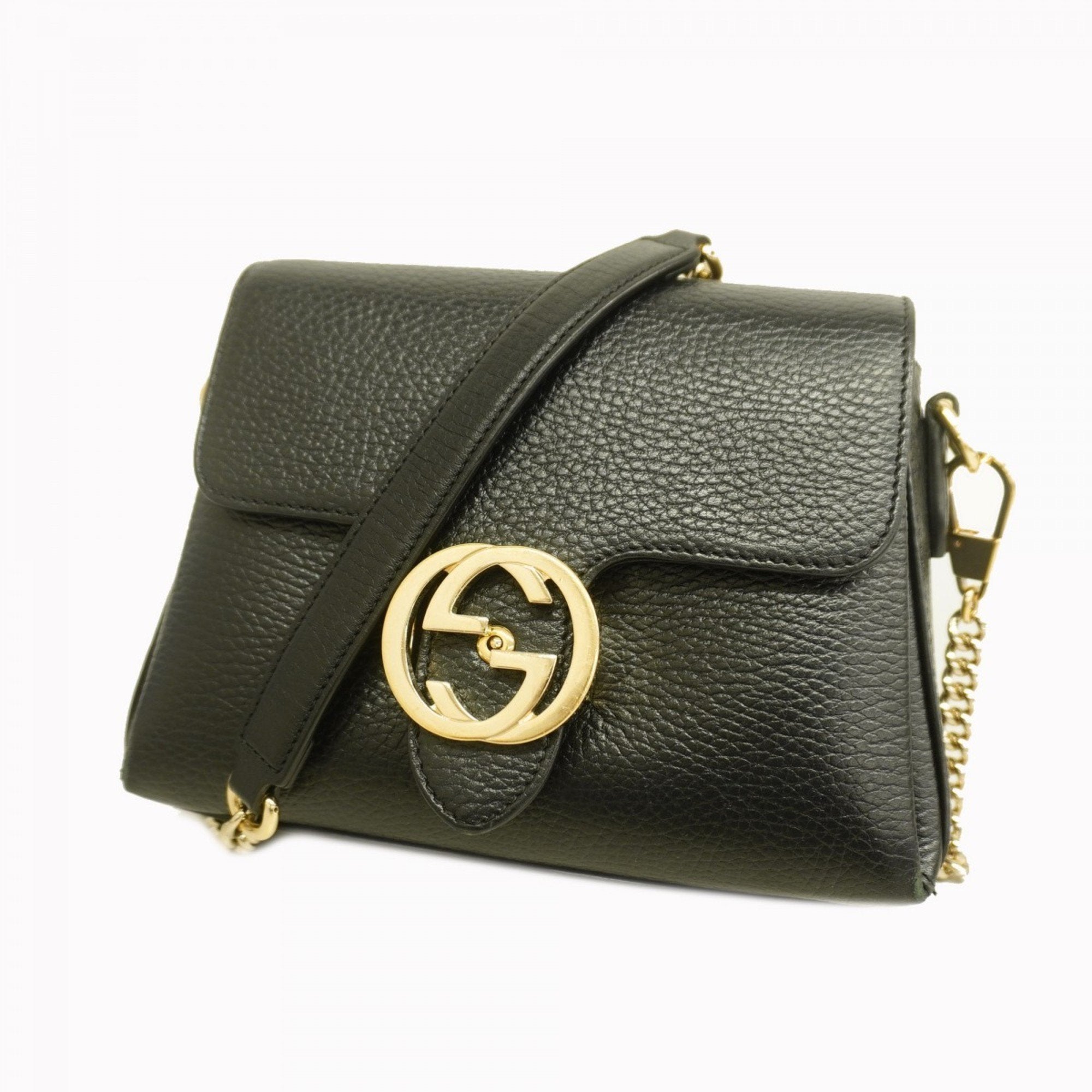 Gucci Black Leather Shoulder Bag (Pre-Owned)