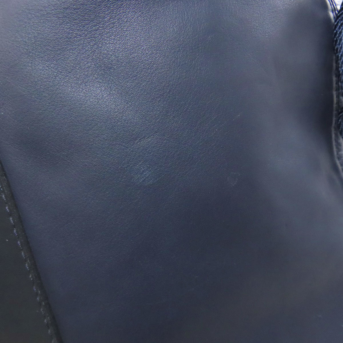 Louis Vuitton Navy Leather Backpack (Pre-Owned)