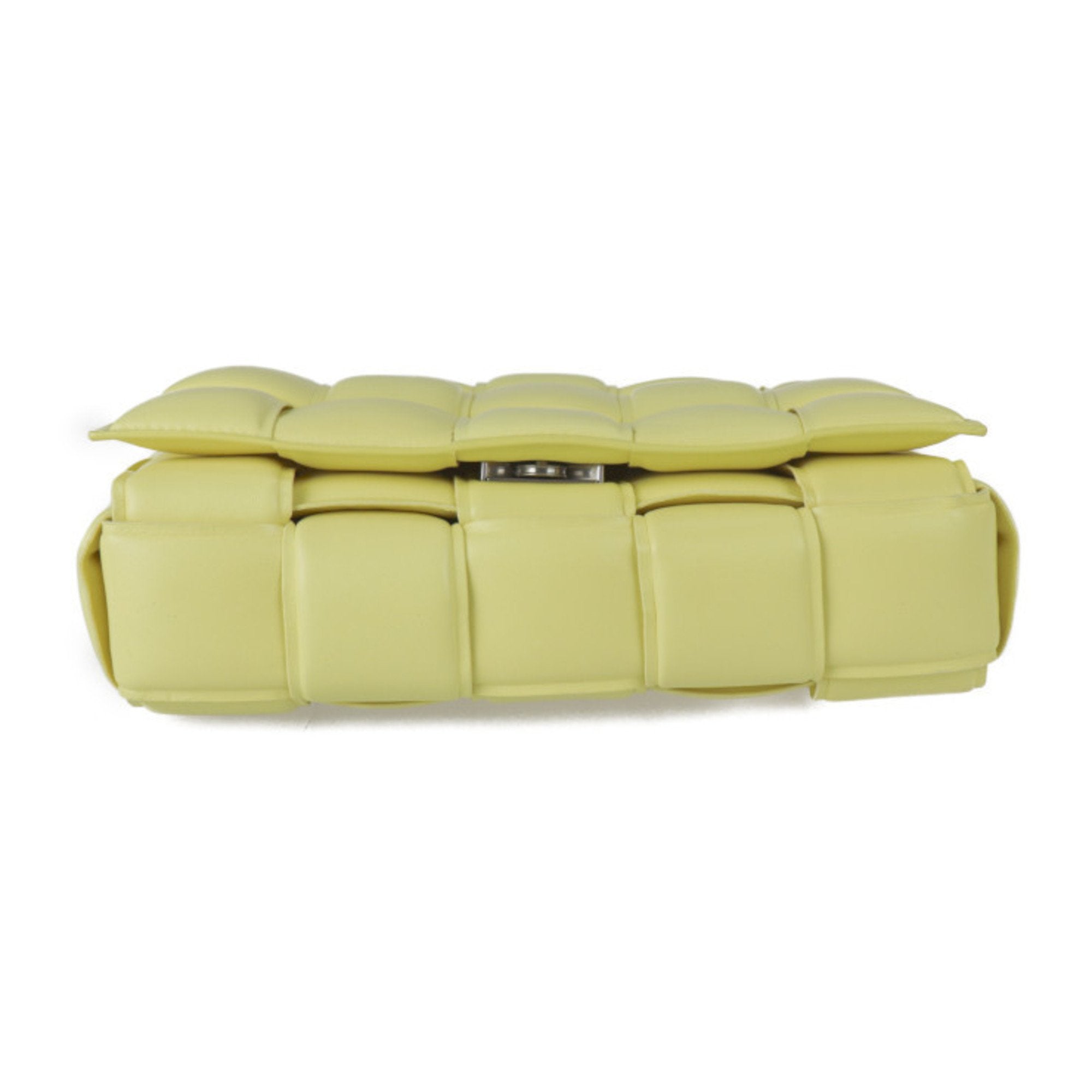 Bottega Veneta Intrecciato Yellow Leather Shoulder Bag (Pre-Owned)