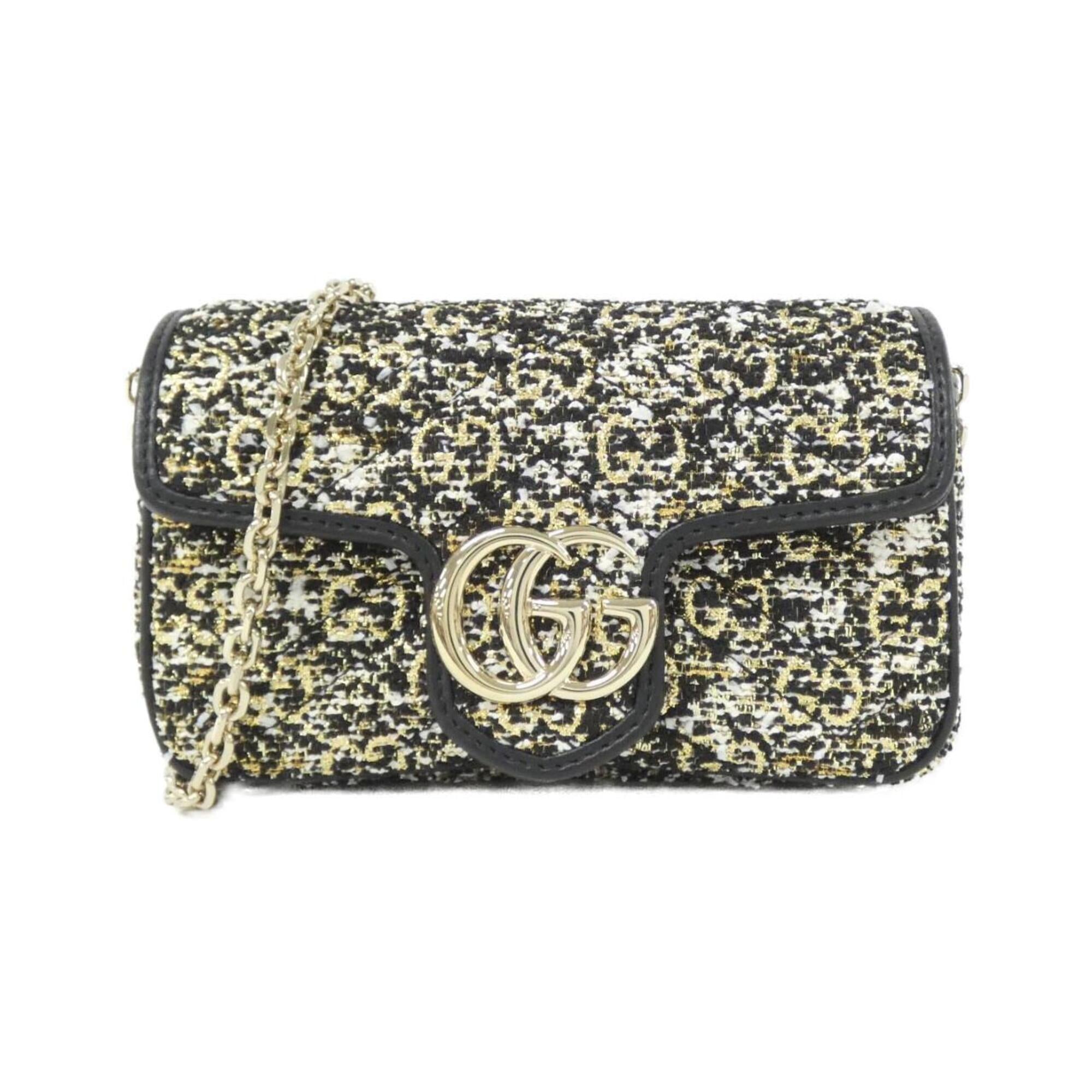 Gucci Black Tweed Shoulder Bag (Pre-Owned)
