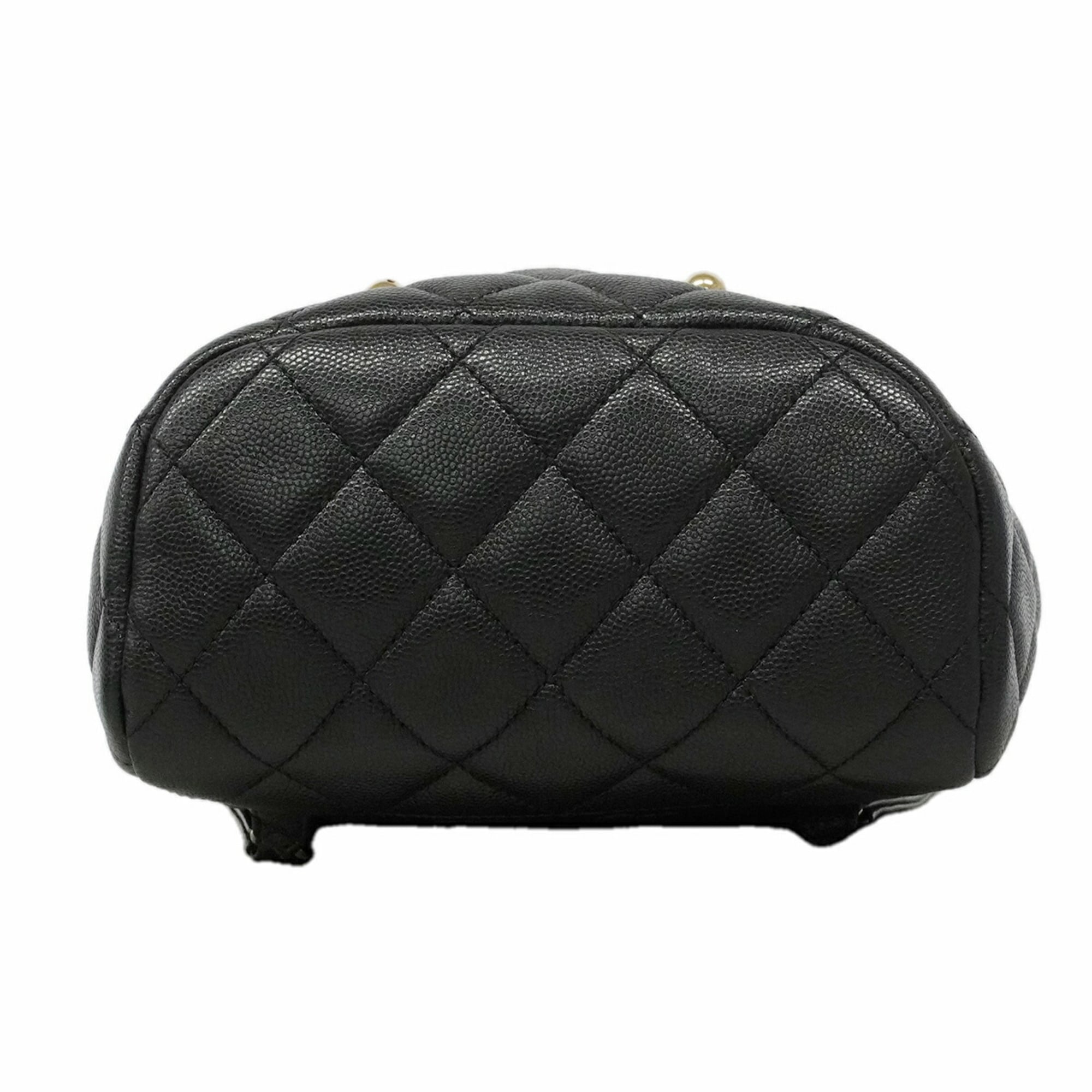 Chanel Black Grained Calfskin Backpack (Pre-Owned)