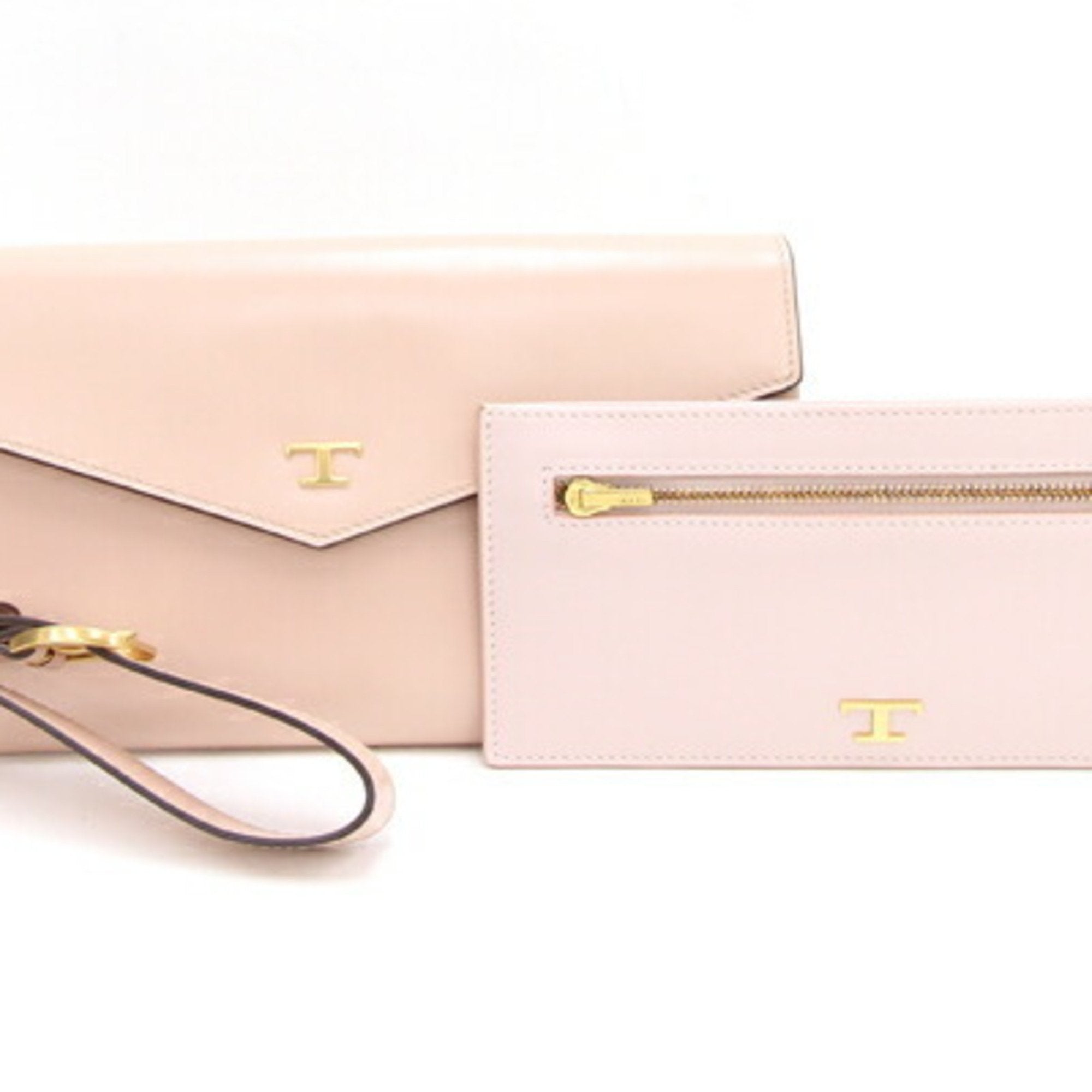 Tod's Light Pink Leather Clutch Bag (Pre-Owned)