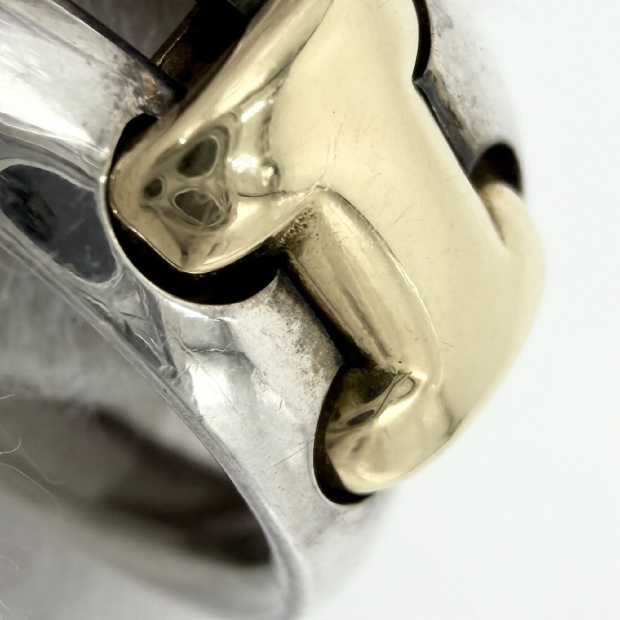 Hermes Gold (18K) Silver 925 Band Ring (Pre-Owned)