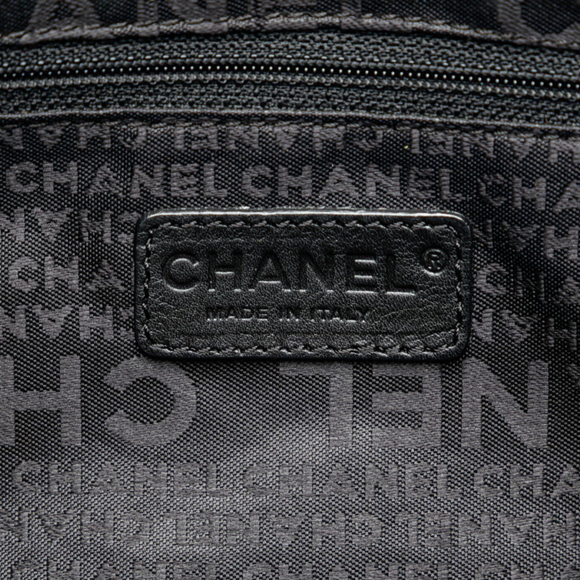 Chanel Chocolate Bar Black Grained Calfskin Tote Bag (Pre-Owned)