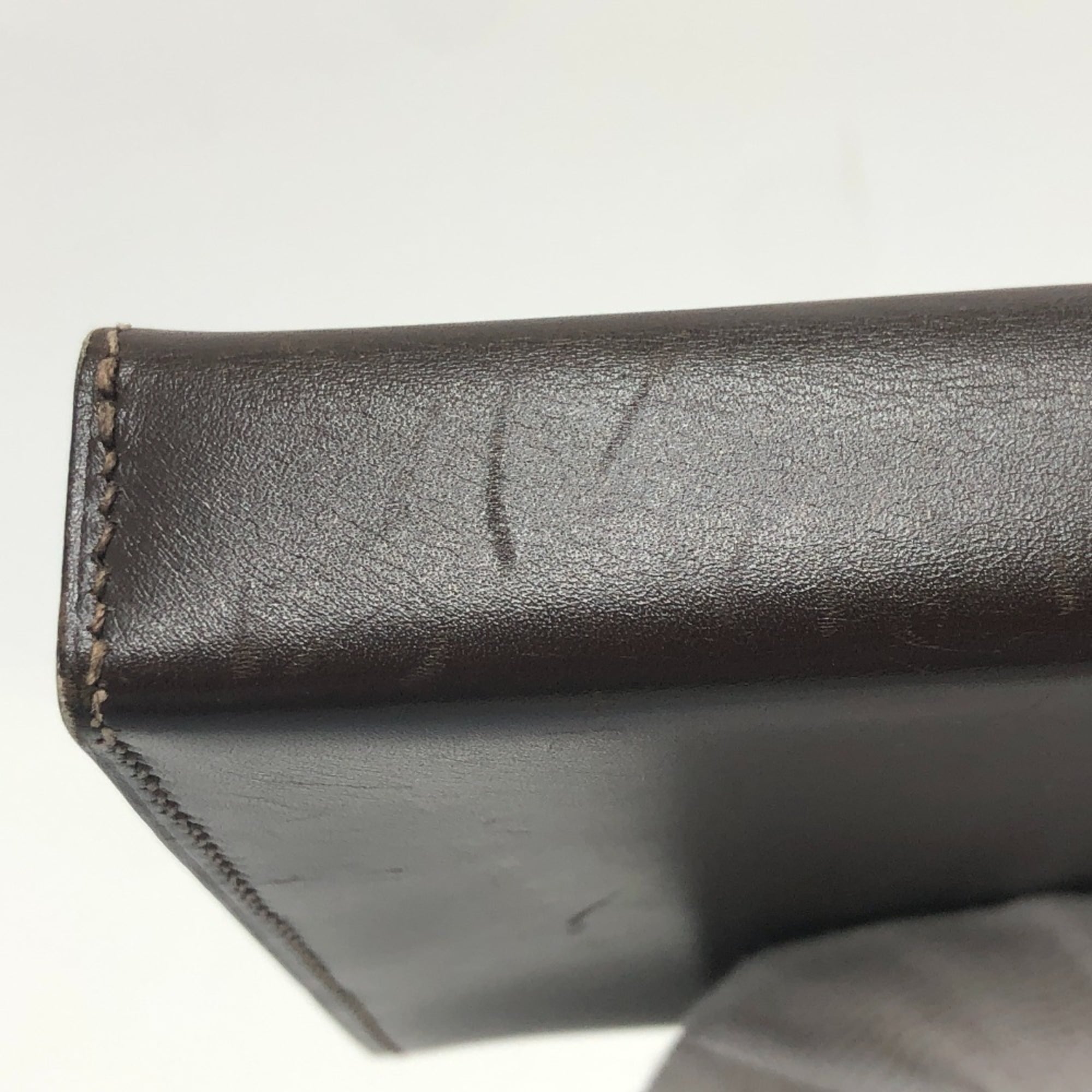 Hermes Brown Box Calf Leather Pouch (Pre-Owned)