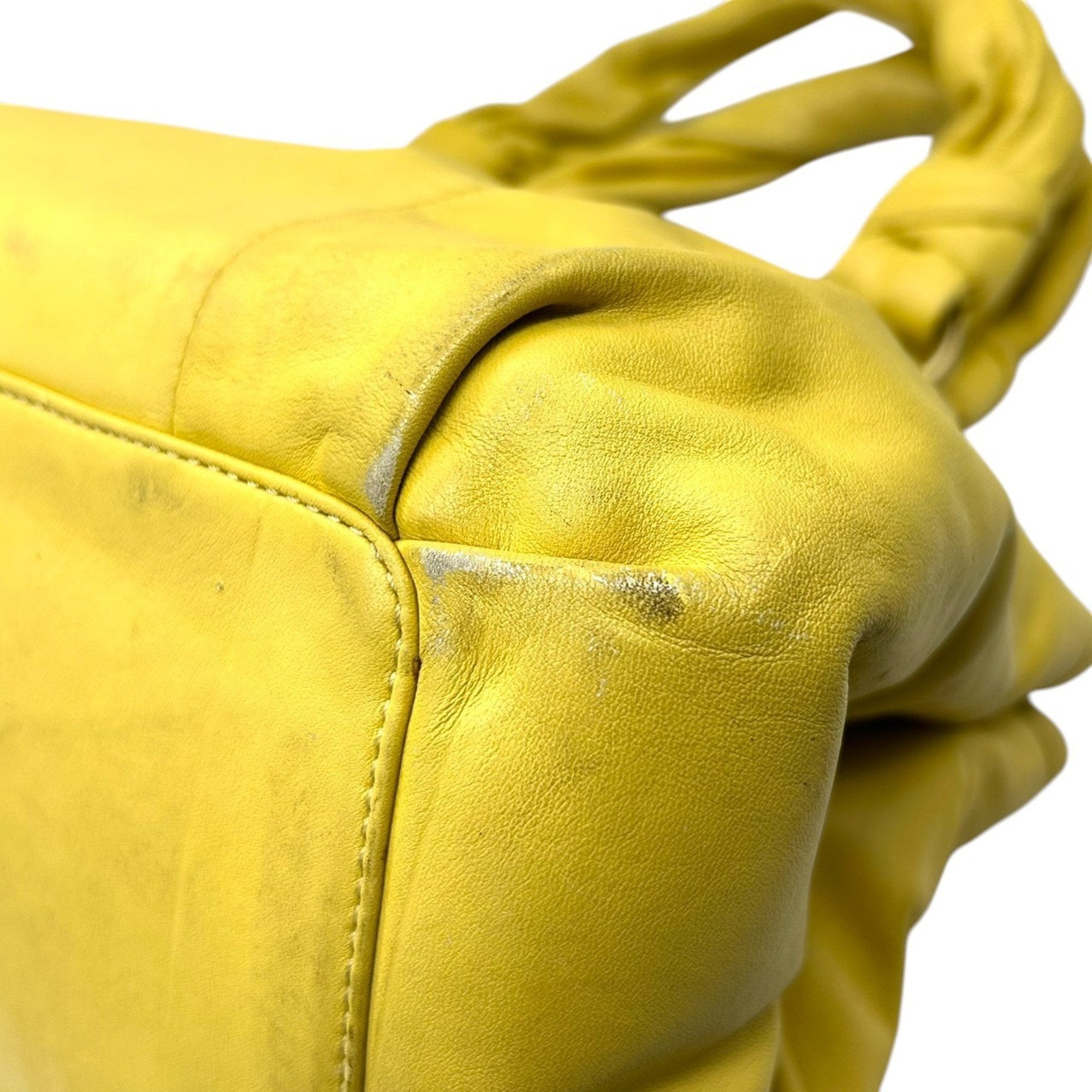 Coach Yellow Leather Handbag Shoulder Bag (Pre-Owned)