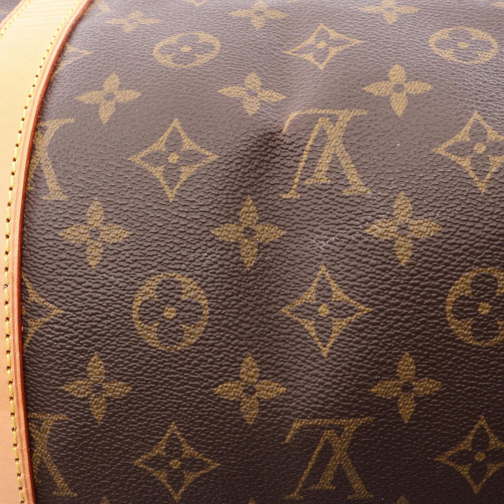Louis Vuitton Brown Coated Canvas Pvc Monogram Leather Boston Bag Handbag (Pre-Owned)