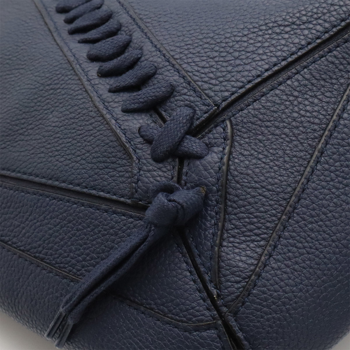 Loewe Navy Leather Shoulder Bag Sling Bag (Pre-Owned)