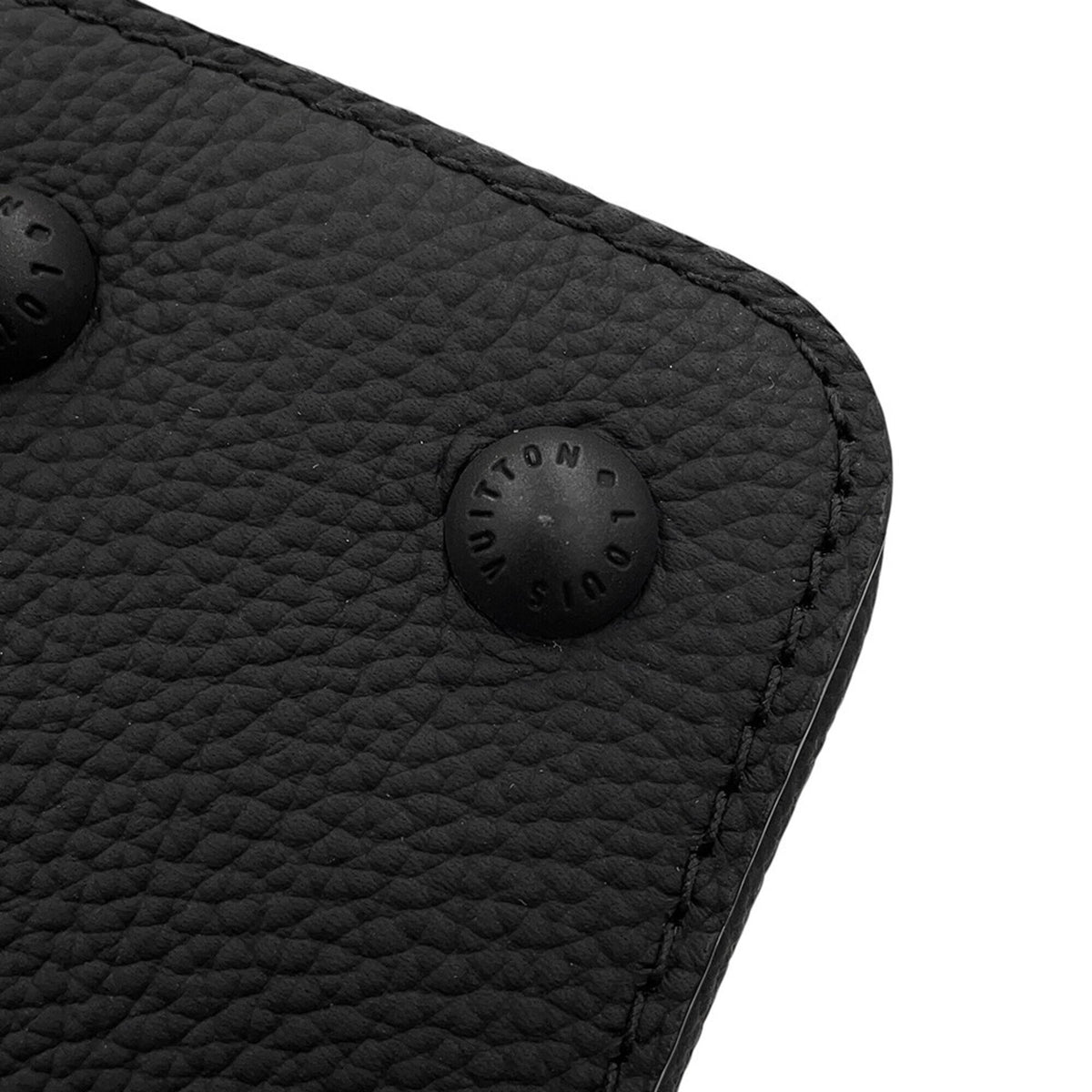 Louis Vuitton Black Leather Handbag Shoulder Bag (Pre-Owned)
