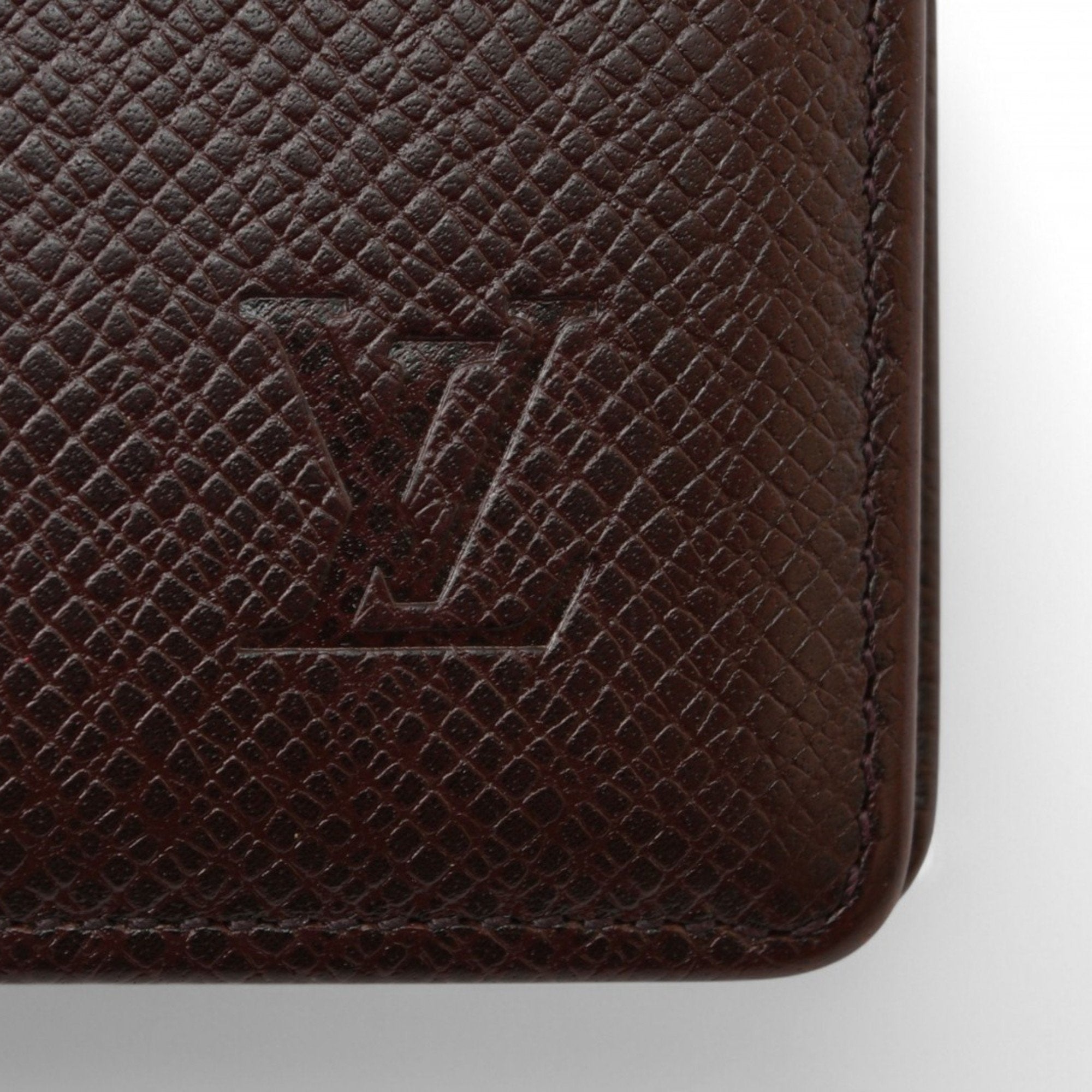 Louis Vuitton Acajou Leather Long Bill Wallet (Bi-Fold) (Pre-Owned)