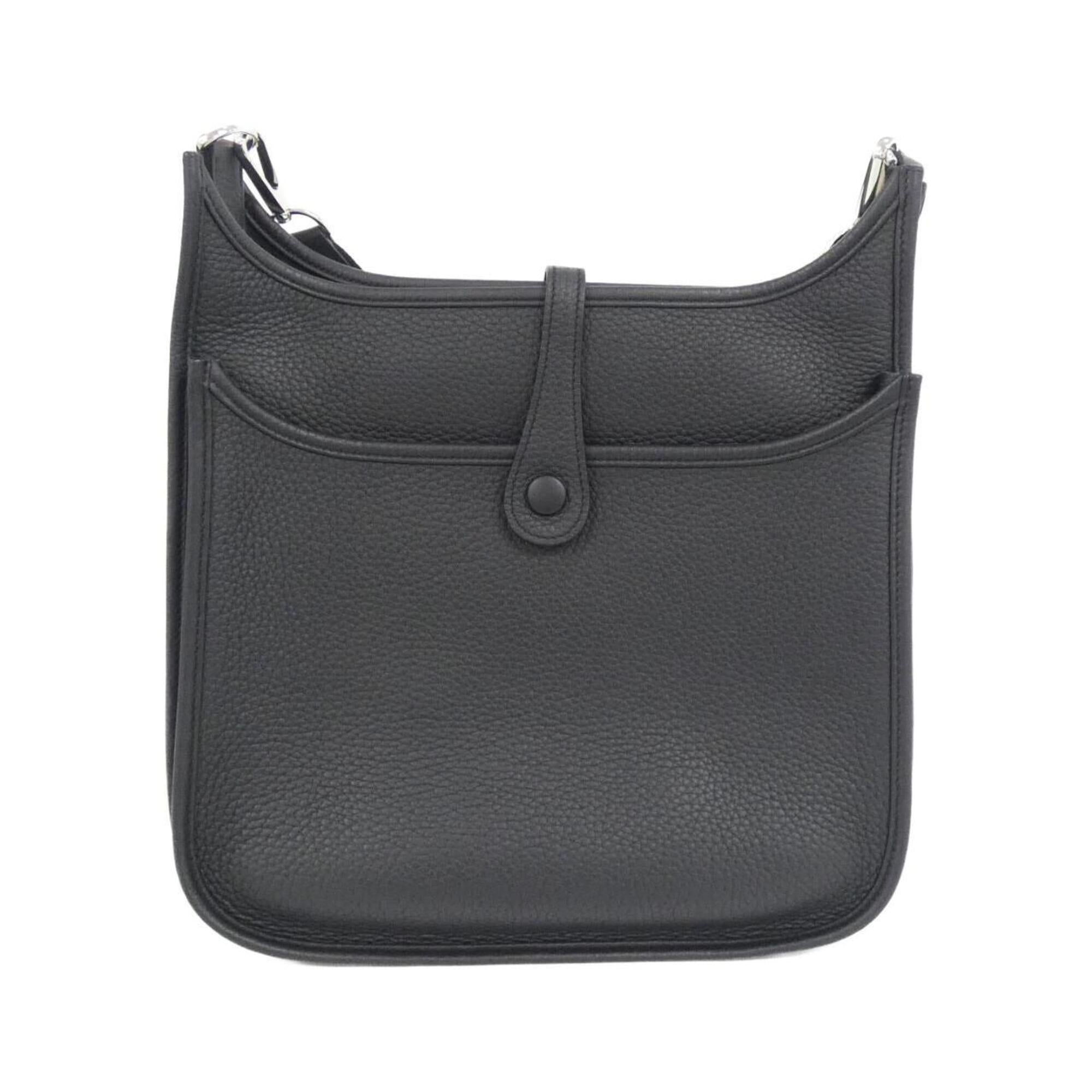 Hermes Black Taurillon Clemence Leather Shoulder Bag (Pre-Owned)