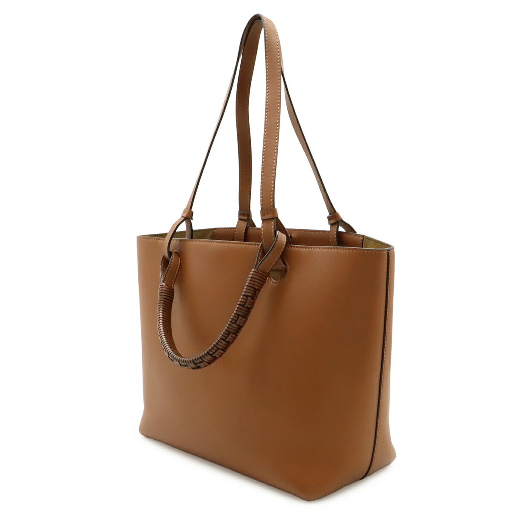 Loewe Brown Leather Handbag Shoulder Bag Tote Bag (Pre-Owned)
