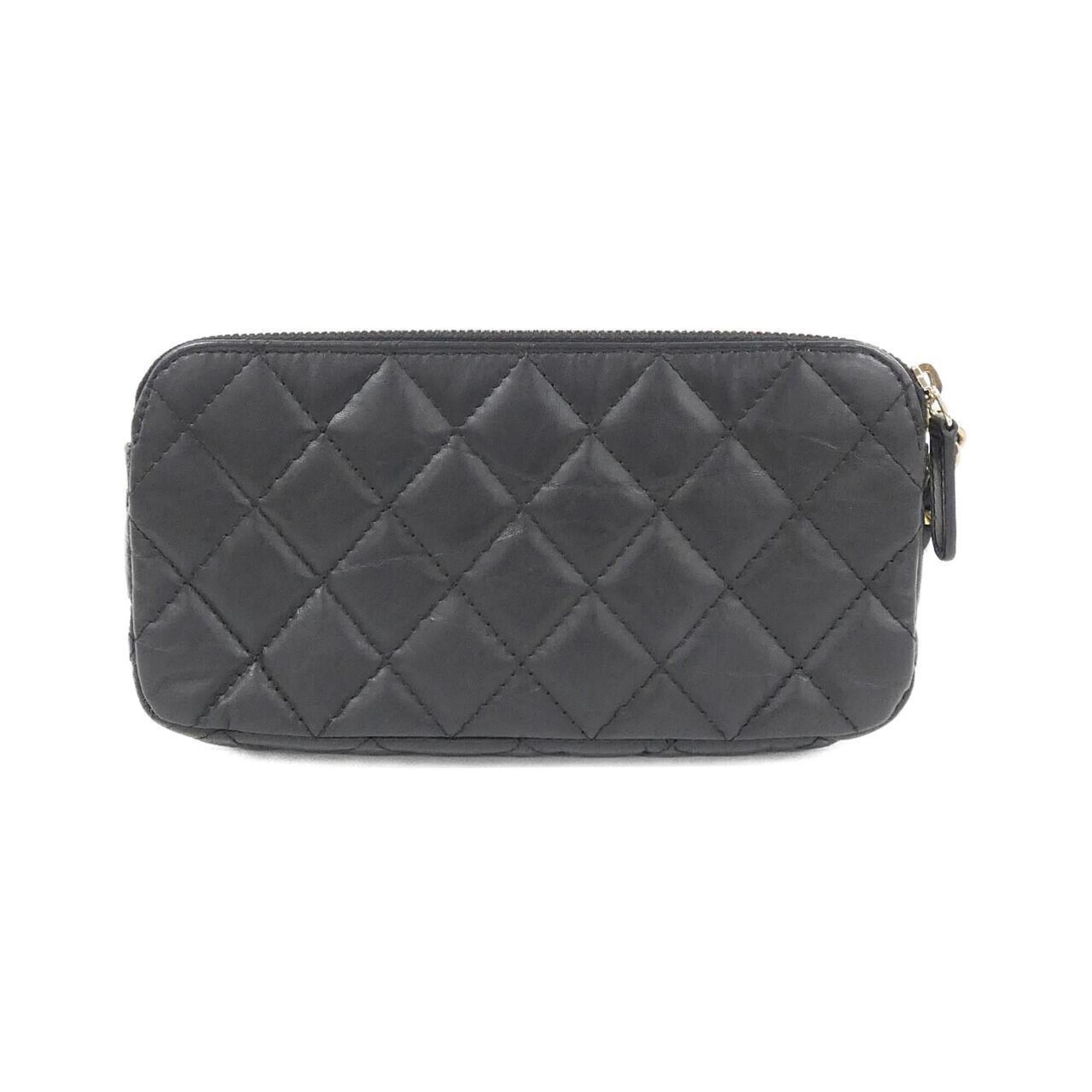 Chanel Black Leather Chain/Shoulder Wallet (Pre-Owned)