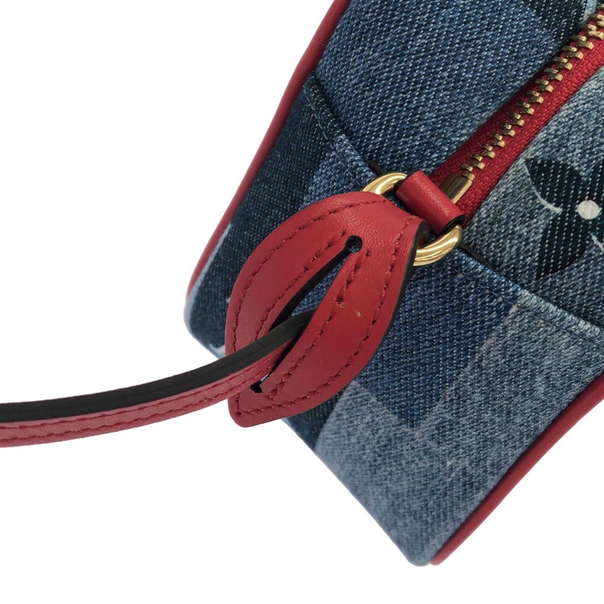 Louis Vuitton Blue Rouge Denim Pouch Shoulder Bag (Pre-Owned)