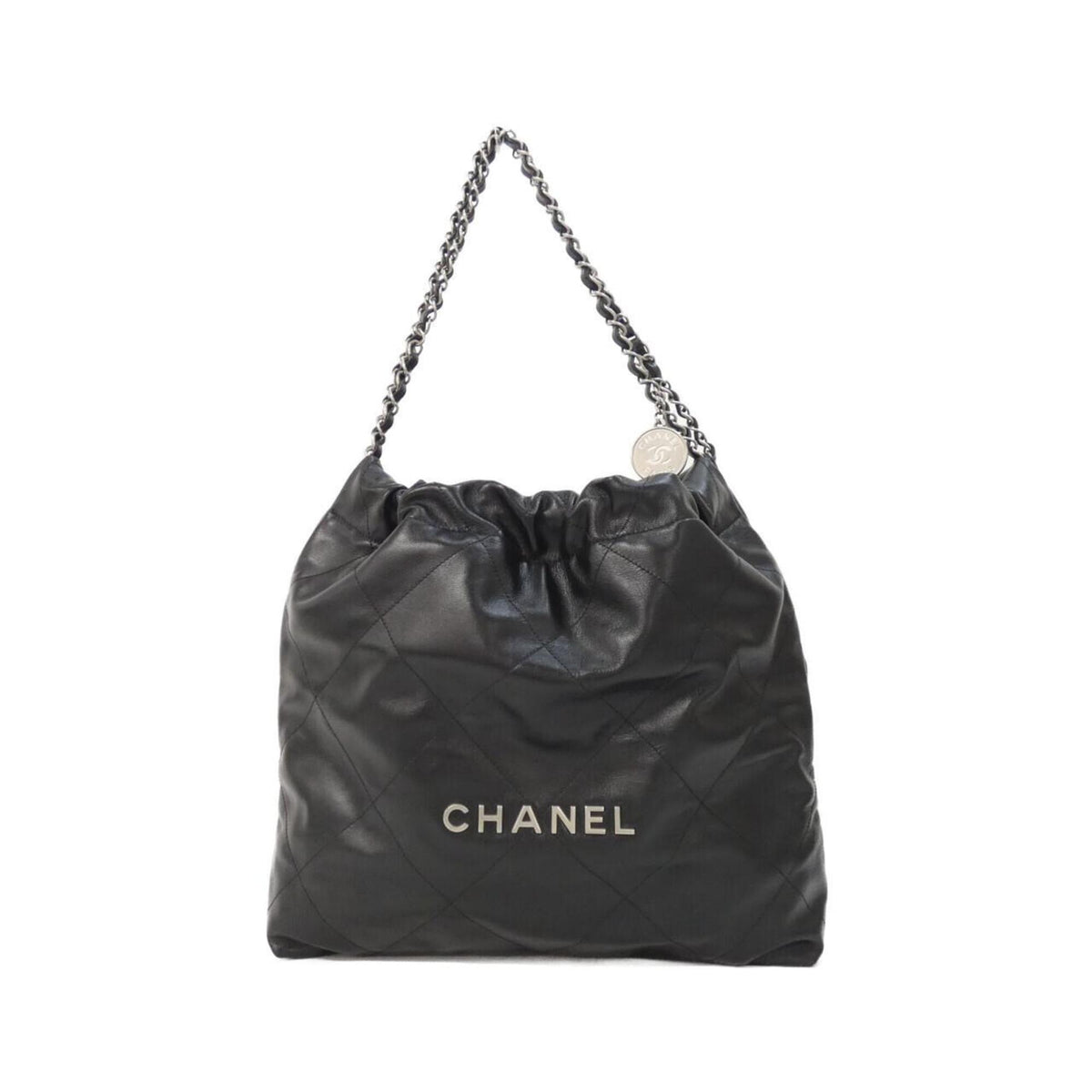 Chanel Black Leather Shoulder Bag (Pre-Owned)