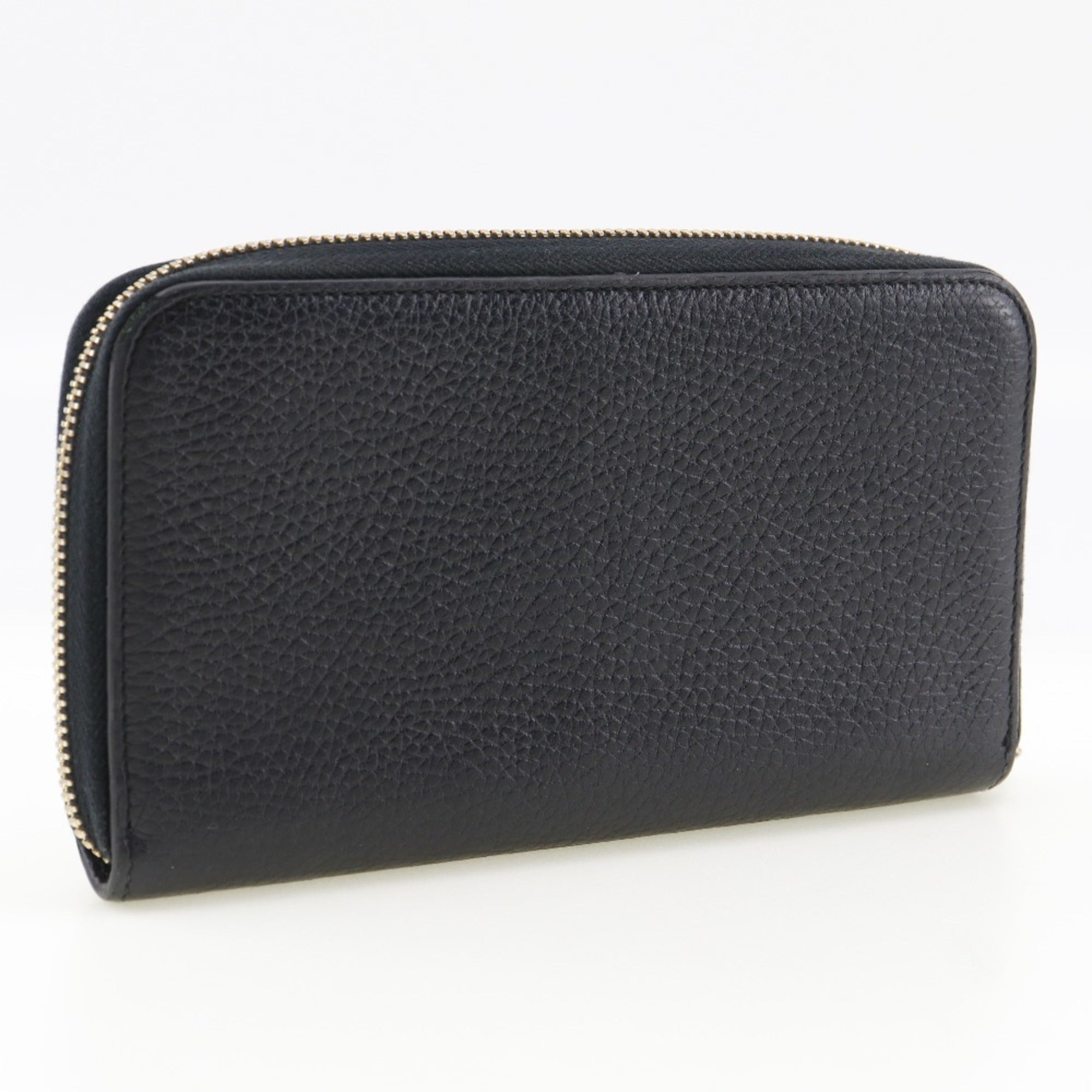Gucci Black Leather Long Wallet (Bi-Fold) (Pre-Owned)