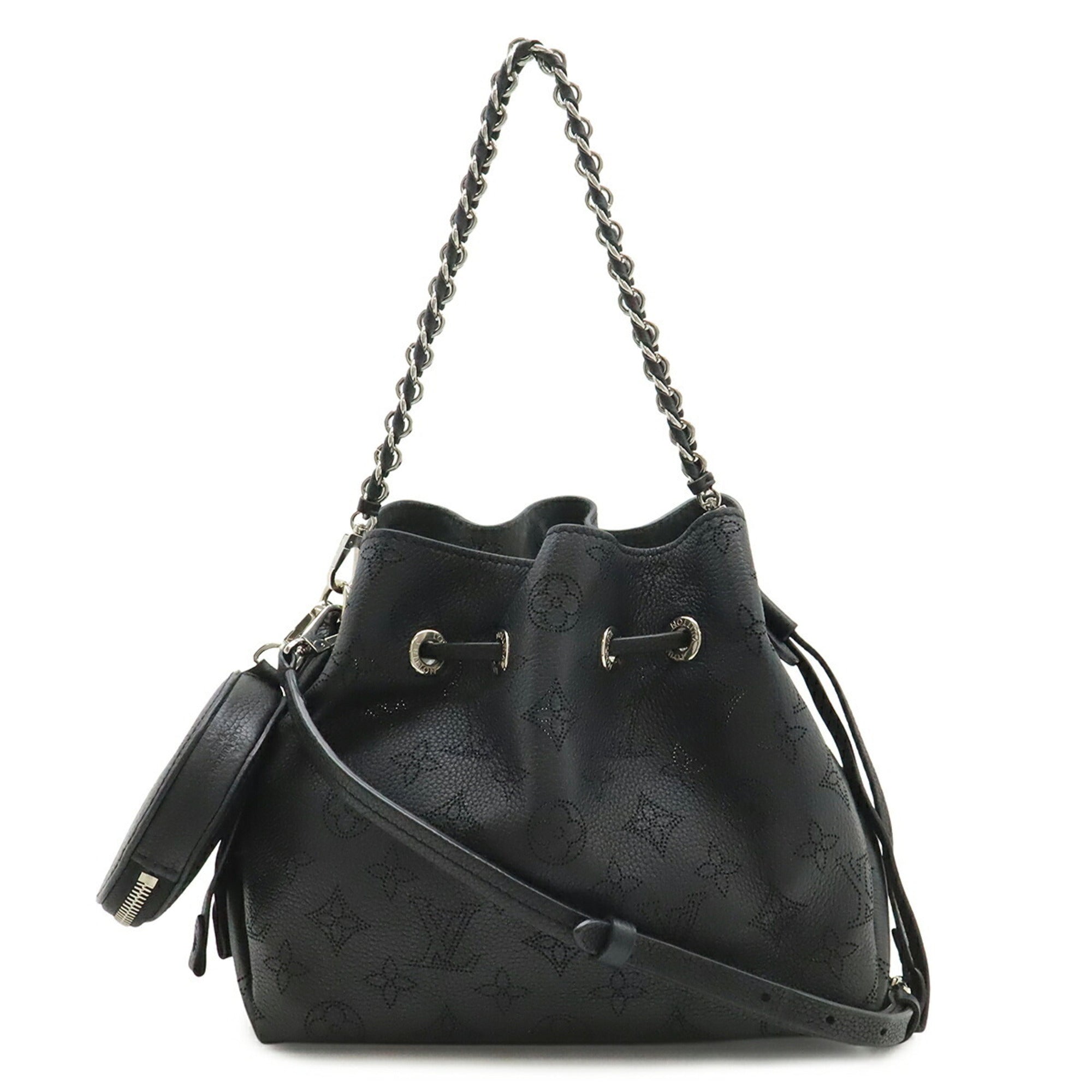 Louis Vuitton Mahina Black Noir Mahina Leather Handbag Shoulder Bag (Pre-Owned)