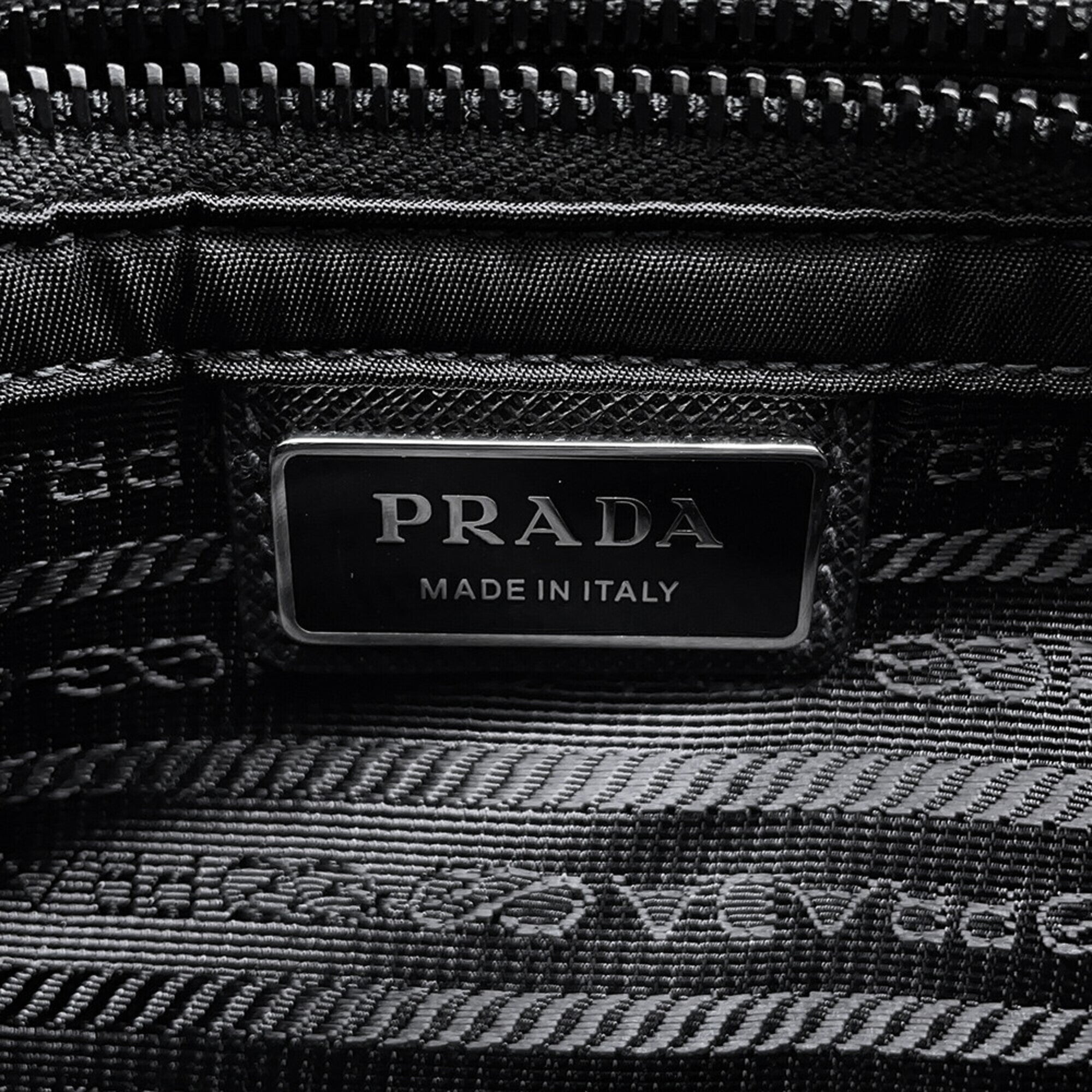 Prada Black Nylon Leather Handbag Pouch Shoulder Bag (Pre-Owned)