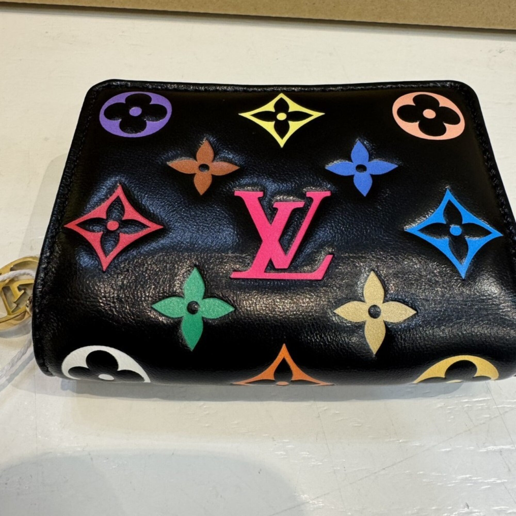 Louis Vuitton Black Multi-Color Leather Wallet (Bi-Fold) (Pre-Owned)