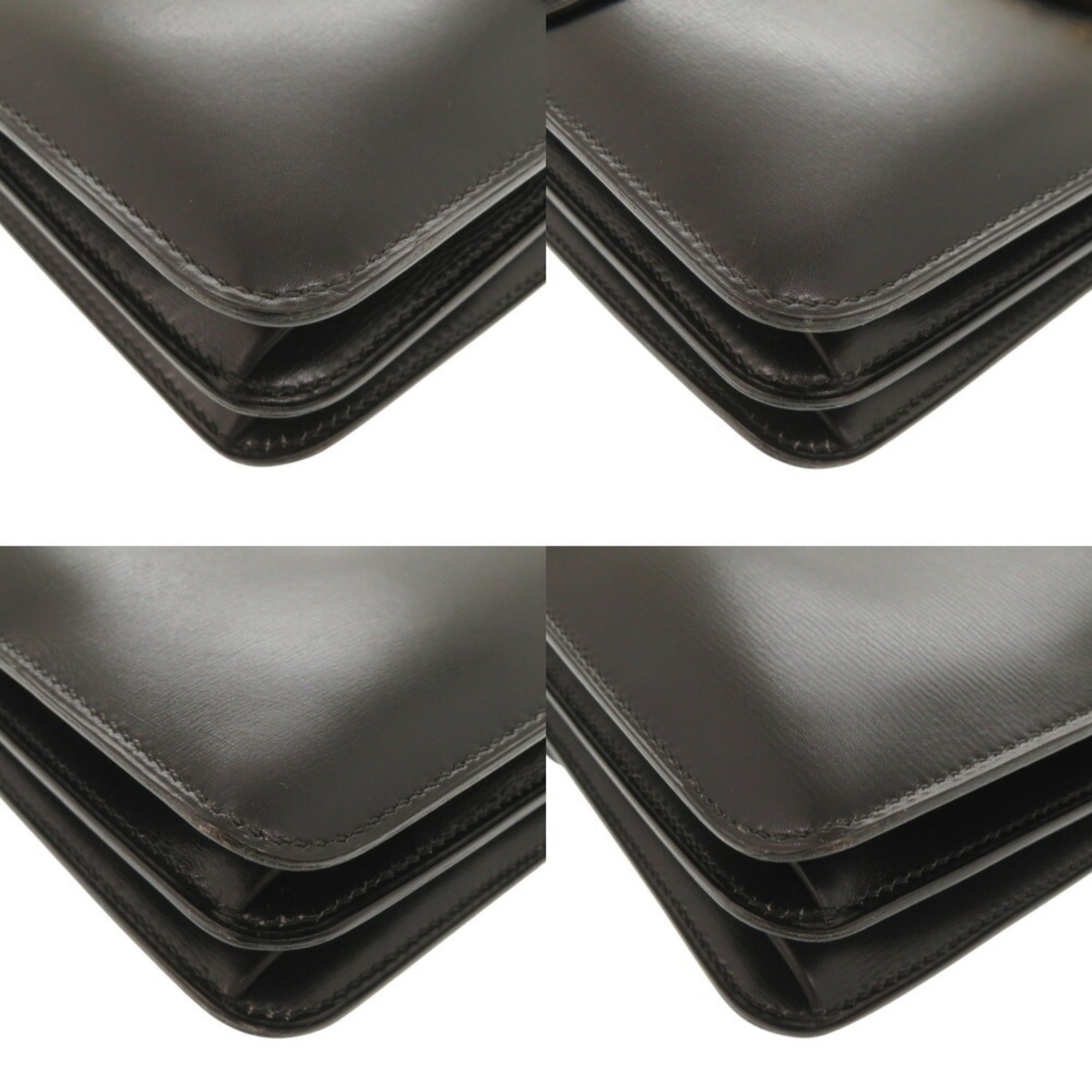 Hermes Black Leather Handbag (Pre-Owned)