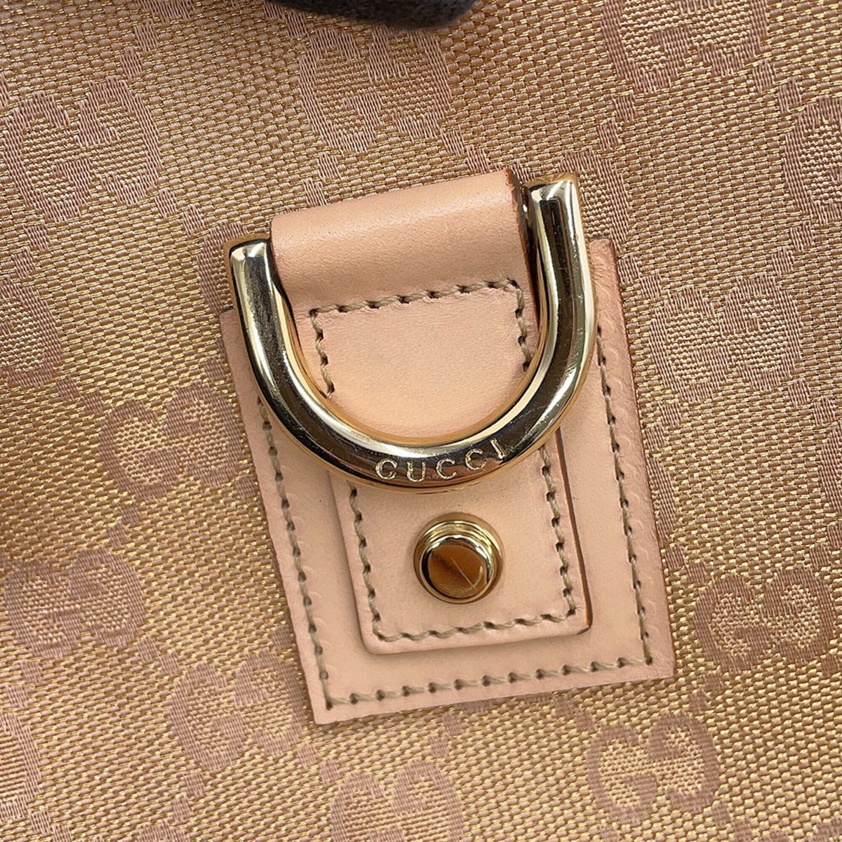 Gucci Pink Beige Gg Canvas Handbag Shoulder Bag (Pre-Owned)