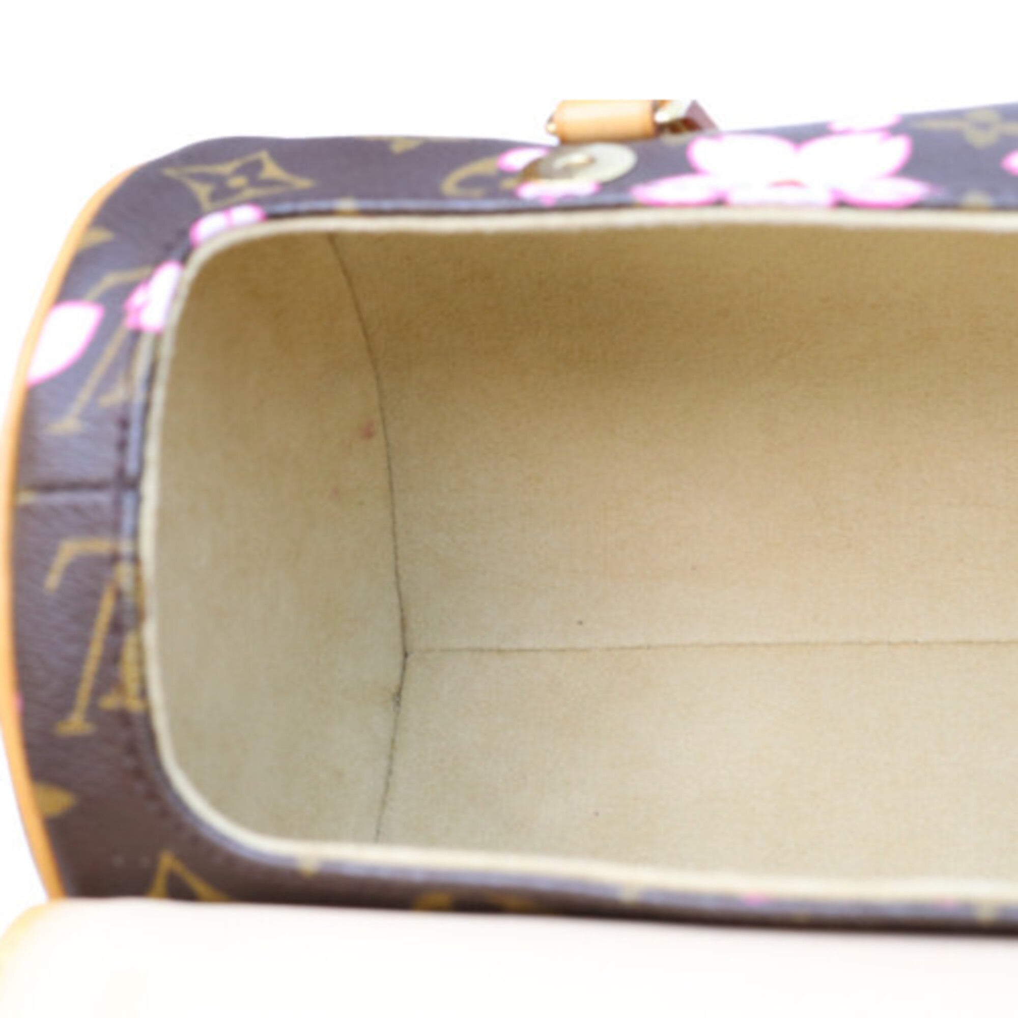 Louis Vuitton Brown Pink Monogram Cherry Blossom Handbag (Pre-Owned)