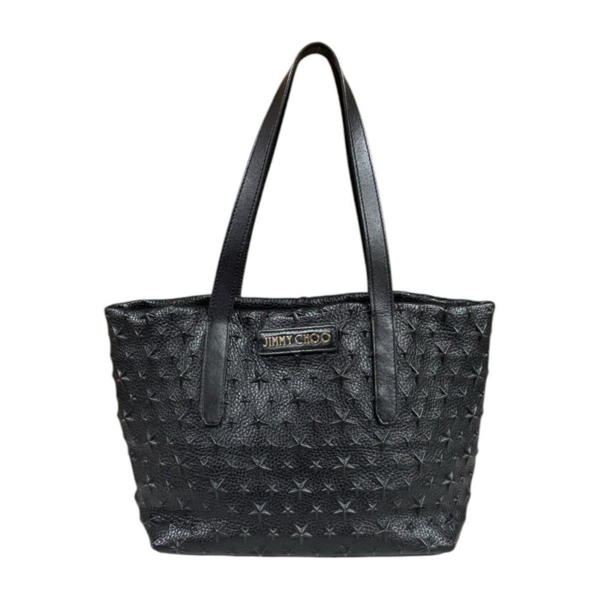 Jimmy Choo Black Leather Tote Bag (Pre-Owned)