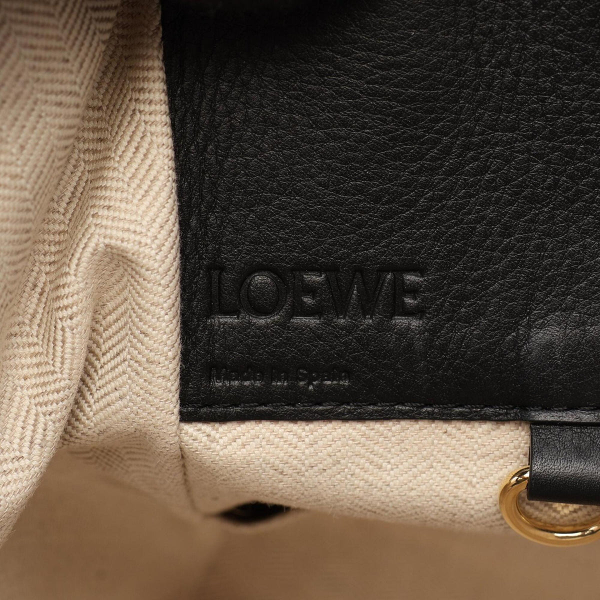 Loewe Beige Black Brown Leather Handbag (Pre-Owned)