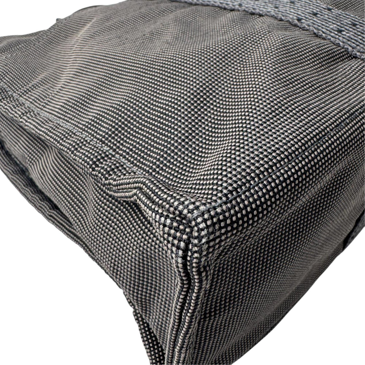 Hermes Dark Gray Gray Nylon Canvas Tote Bag (Pre-Owned)
