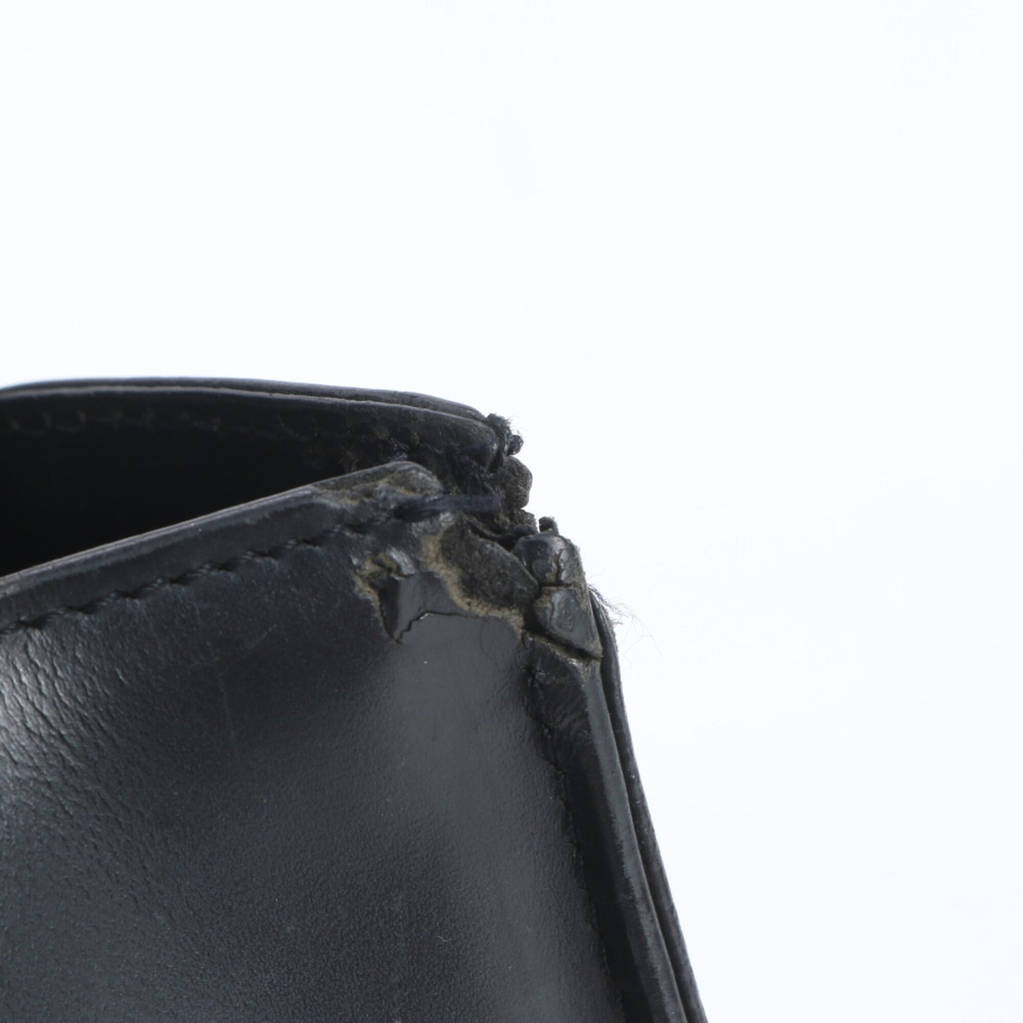 Louis Vuitton Noir Leather Handbag Shoulder Bag Tote Bag (Pre-Owned)