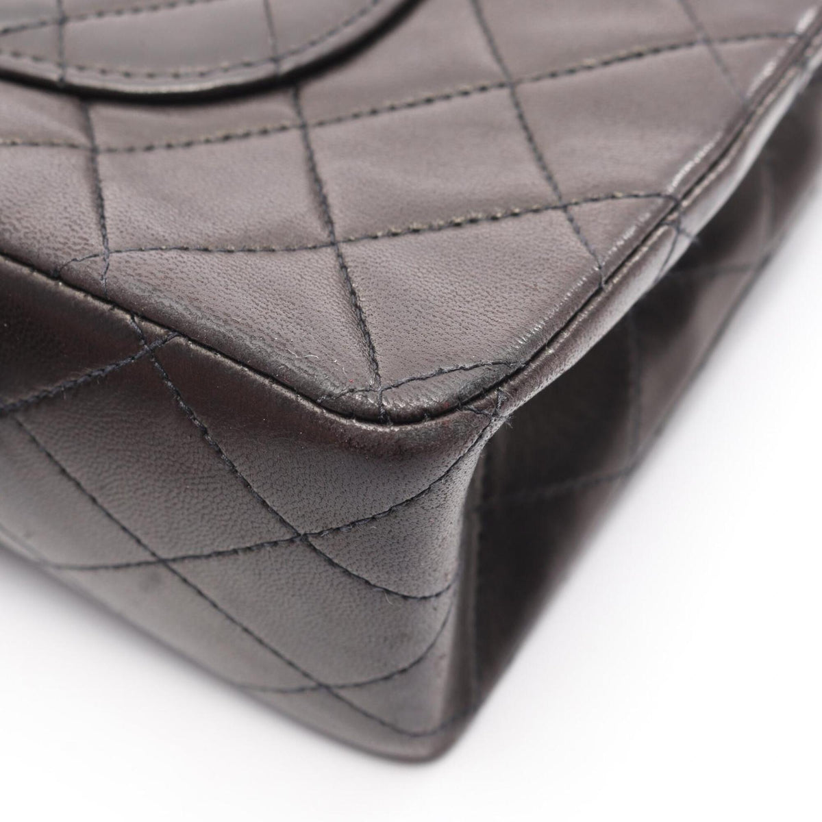 Chanel Black Leather Handbag Shoulder Bag (Pre-Owned)
