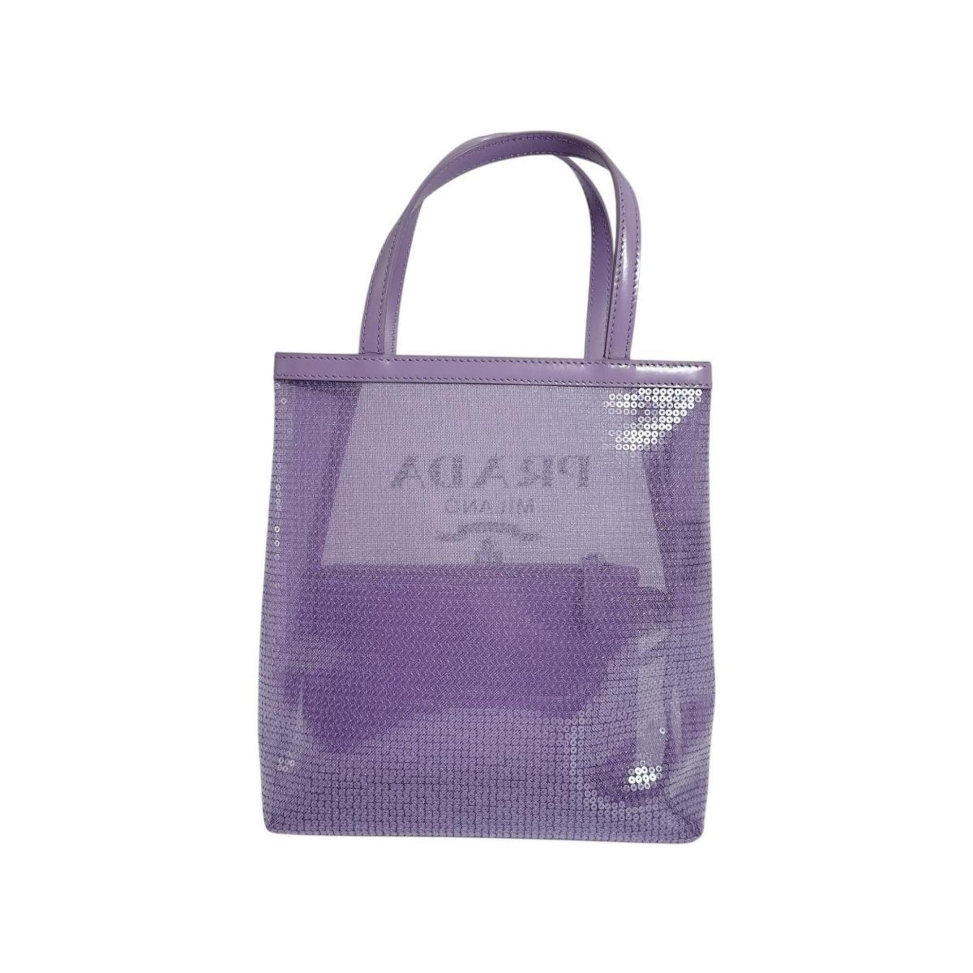 Prada Purple Spangles Handbag Pouch Tote Bag (Pre-Owned)