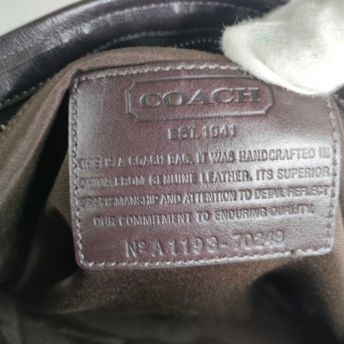 Coach Black Leather Handbag Shoulder Bag Tote Bag (Pre-Owned)