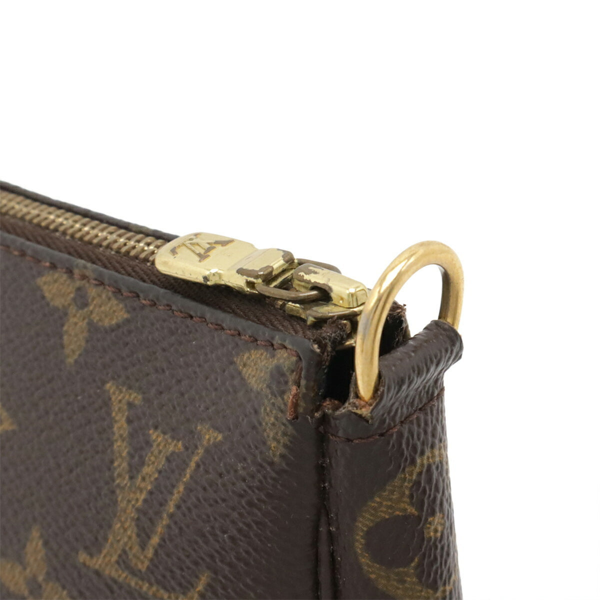 Louis Vuitton Brown Monogram Canvas Handbag Pouch (Pre-Owned)