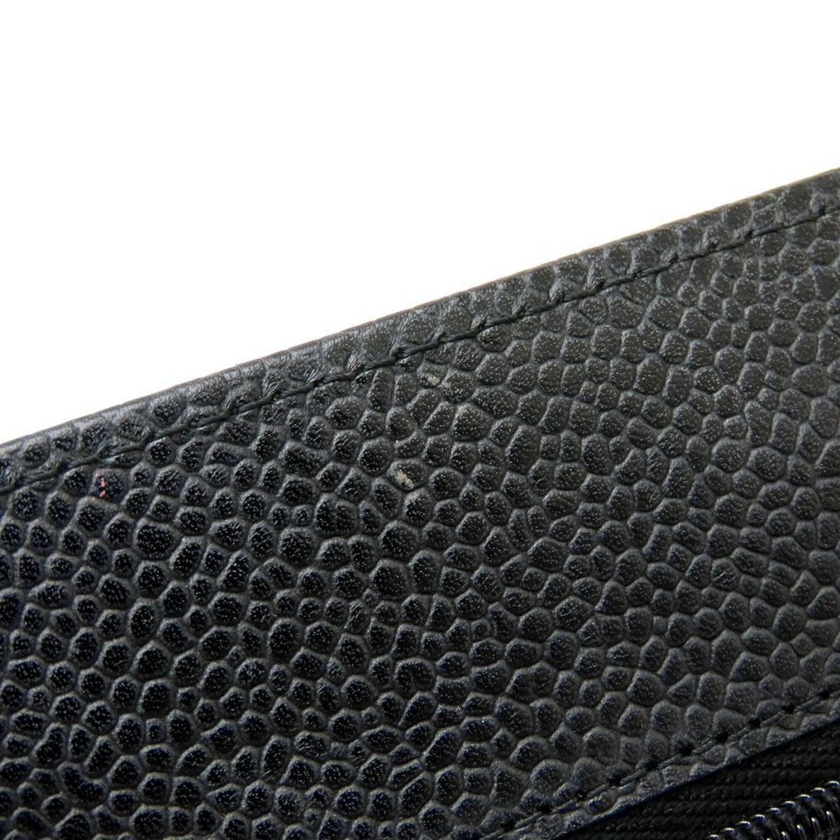 Chanel Black Grained Calfskin Chain/Shoulder Wallet (Pre-Owned)
