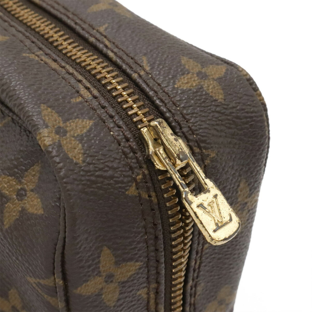 Louis Vuitton Brown Monogram Canvas Clutch Bag Pouch (Pre-Owned)