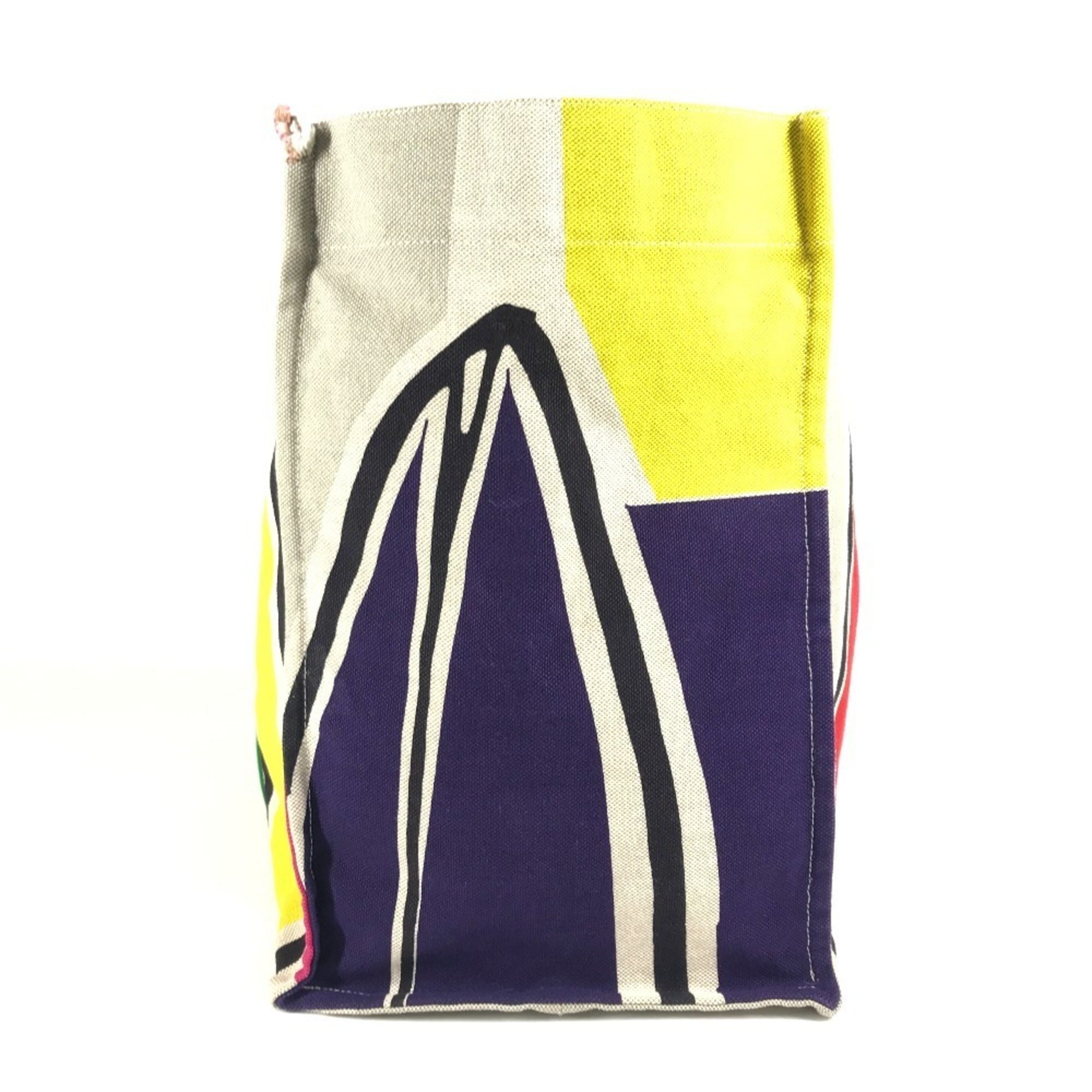 Hermes Multi-Color Cotton Boston Bag Shoulder Bag Tote Bag (Pre-Owned)